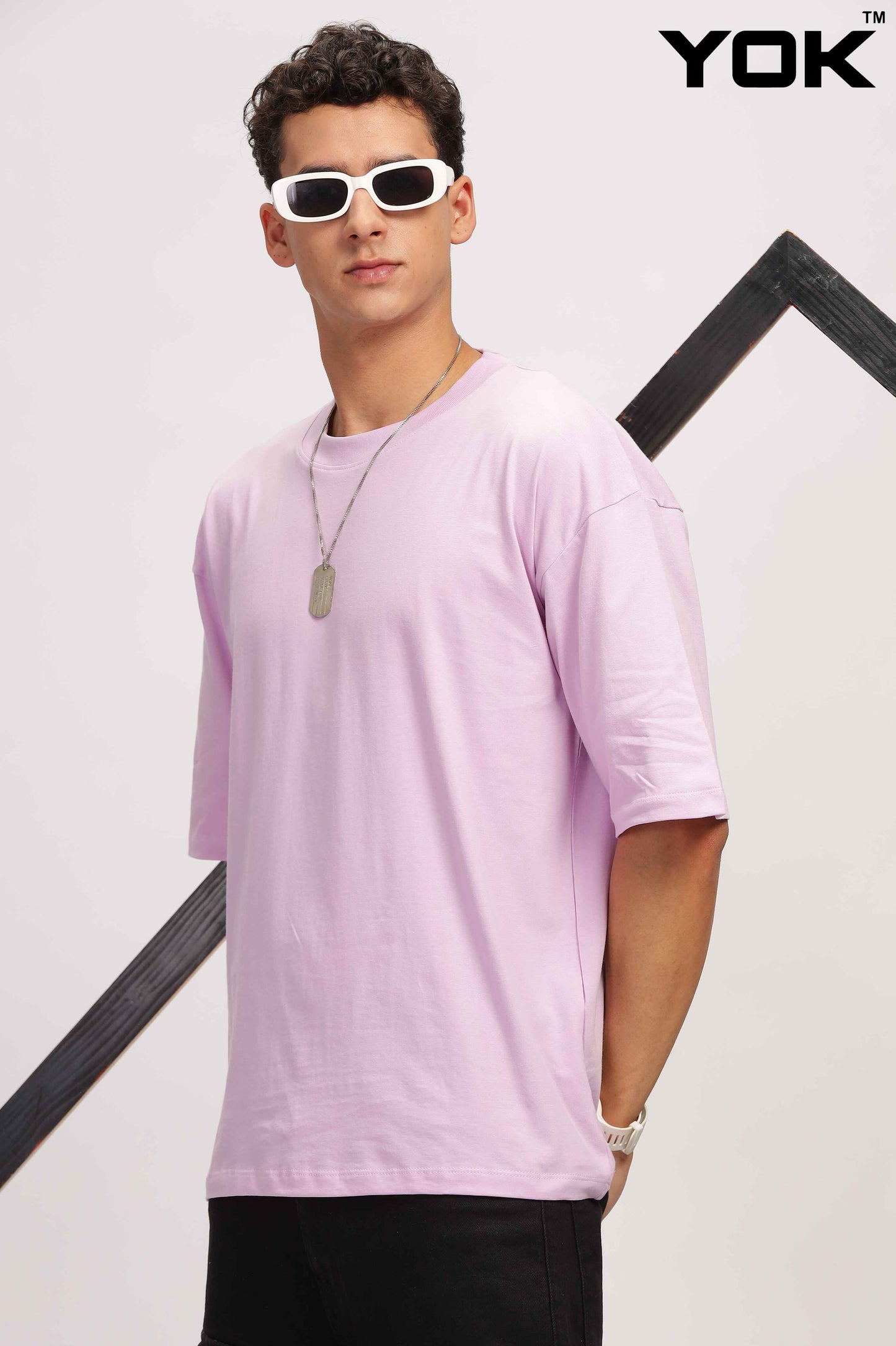 Mens Lavender Oversized T-Shirt 