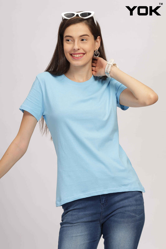 Sky Blue T Shirt for Women 