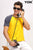 Athletic VL Raglan Men's yellow & navy melange Half Sleeve T-Shirt