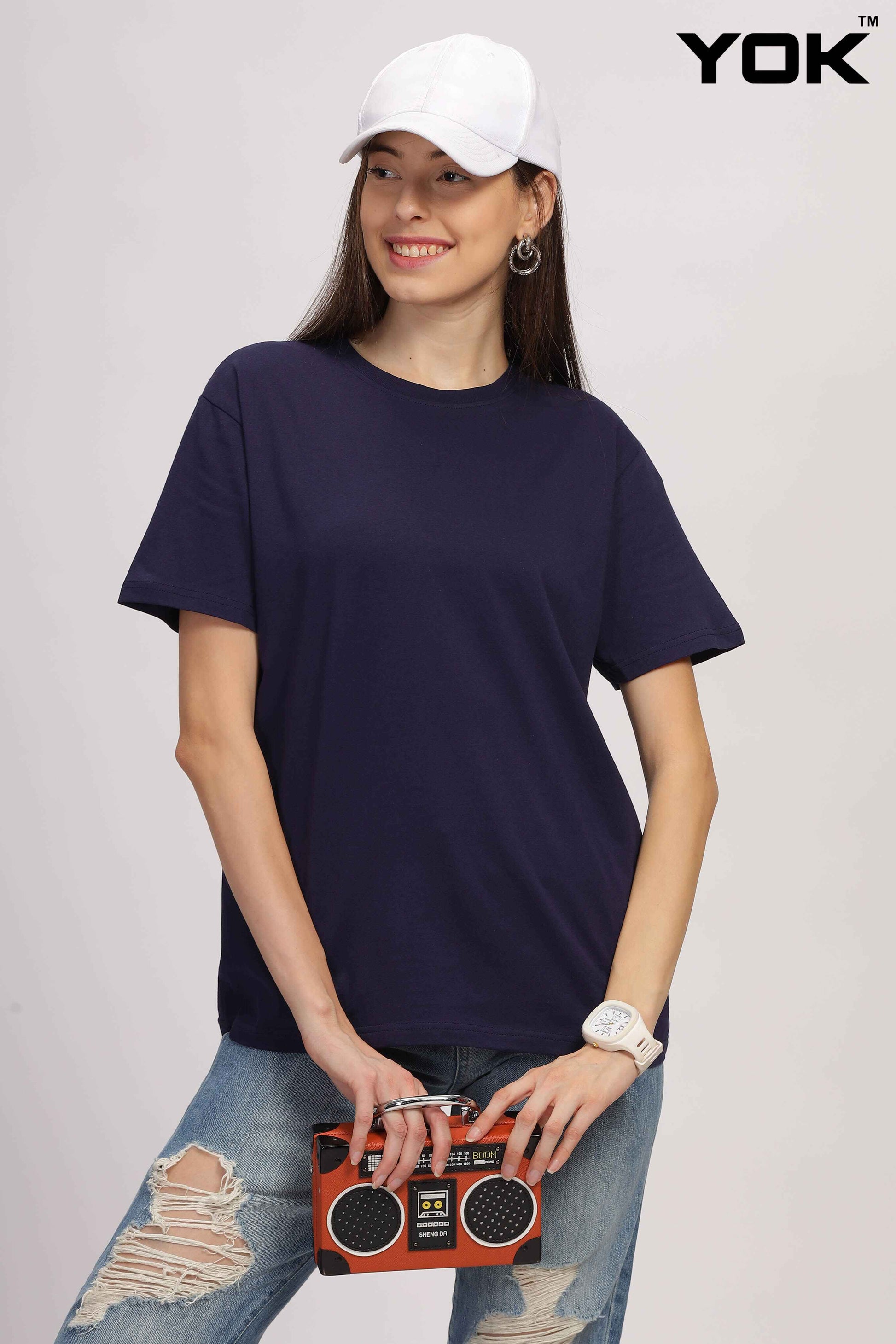 Navy Blue T Shirt for Women