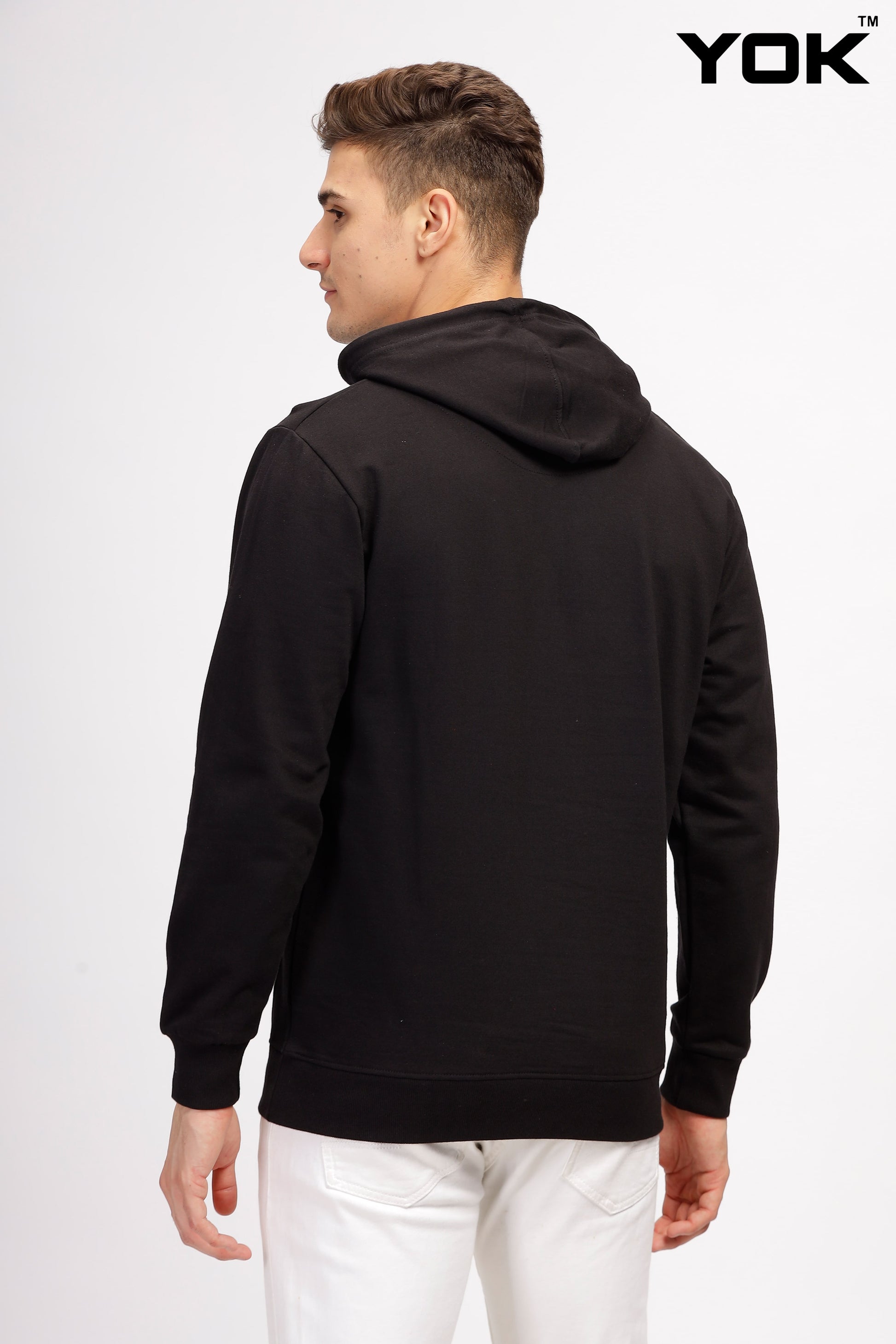 Plain Black Hoodie for Men