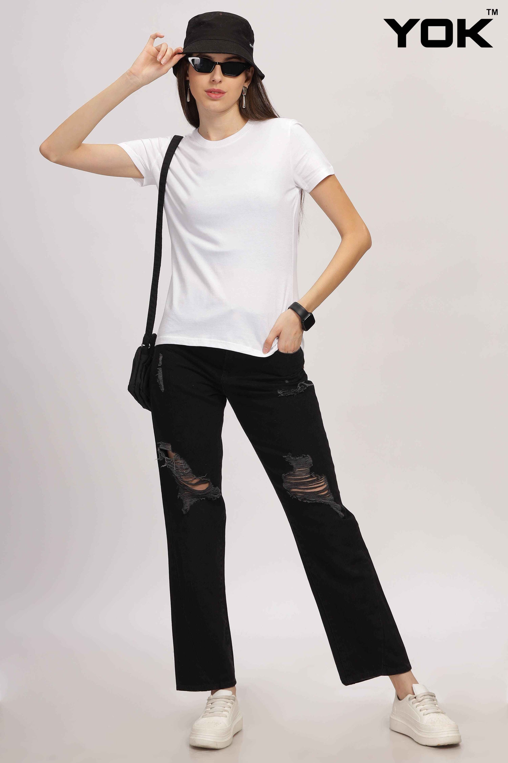 Plain White T Shirt for Women