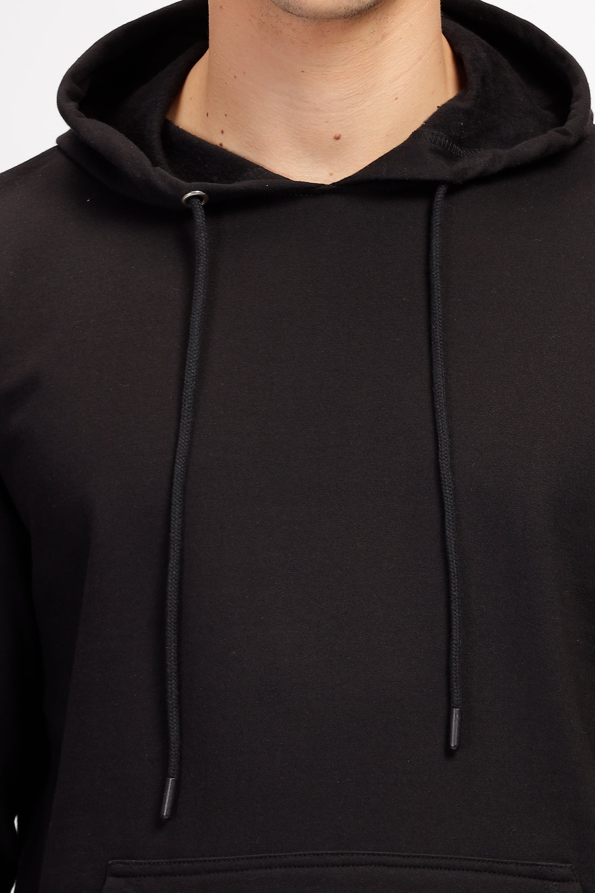 Plain Black Hoodie for Men