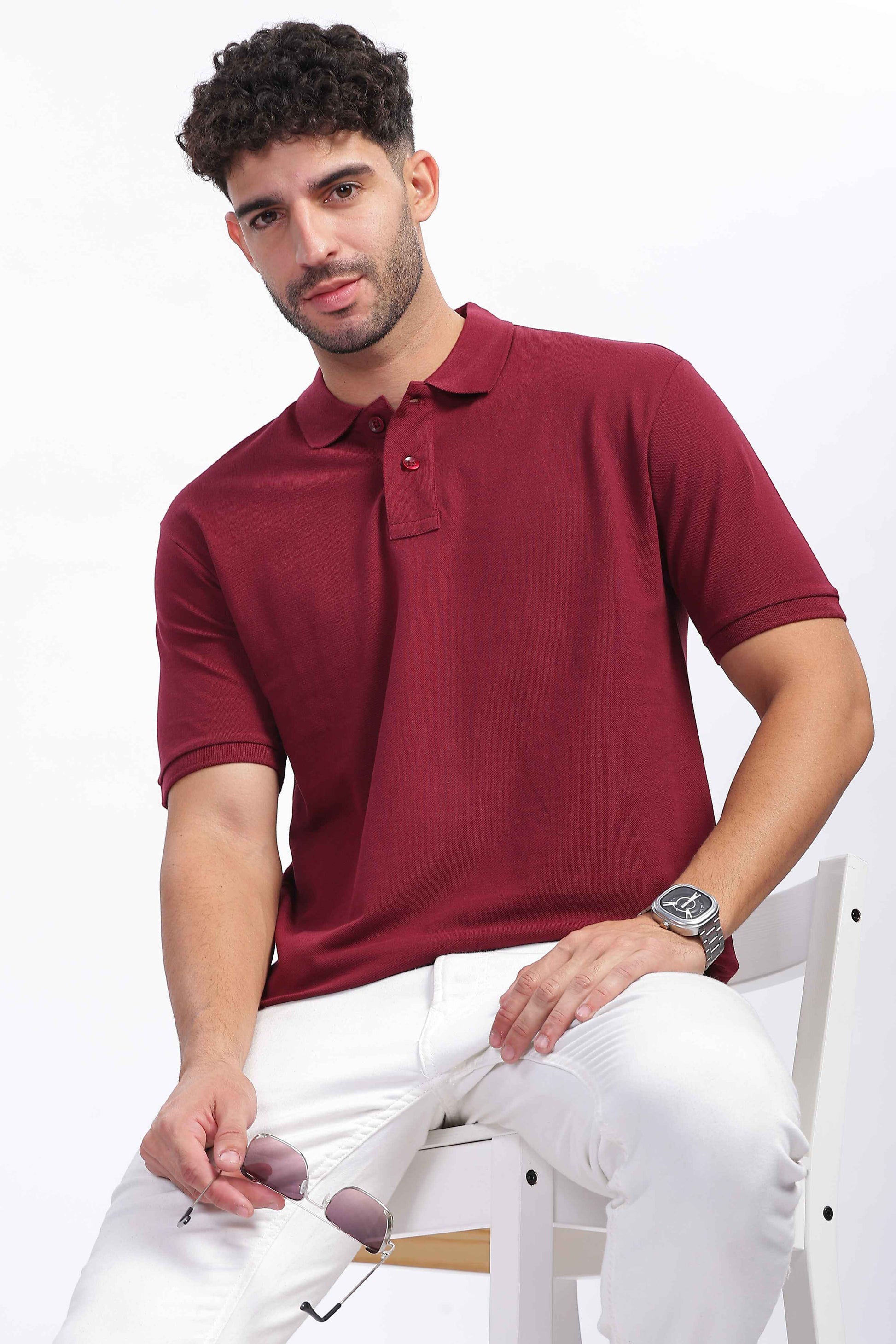  Maroon Polo T-Shirt 