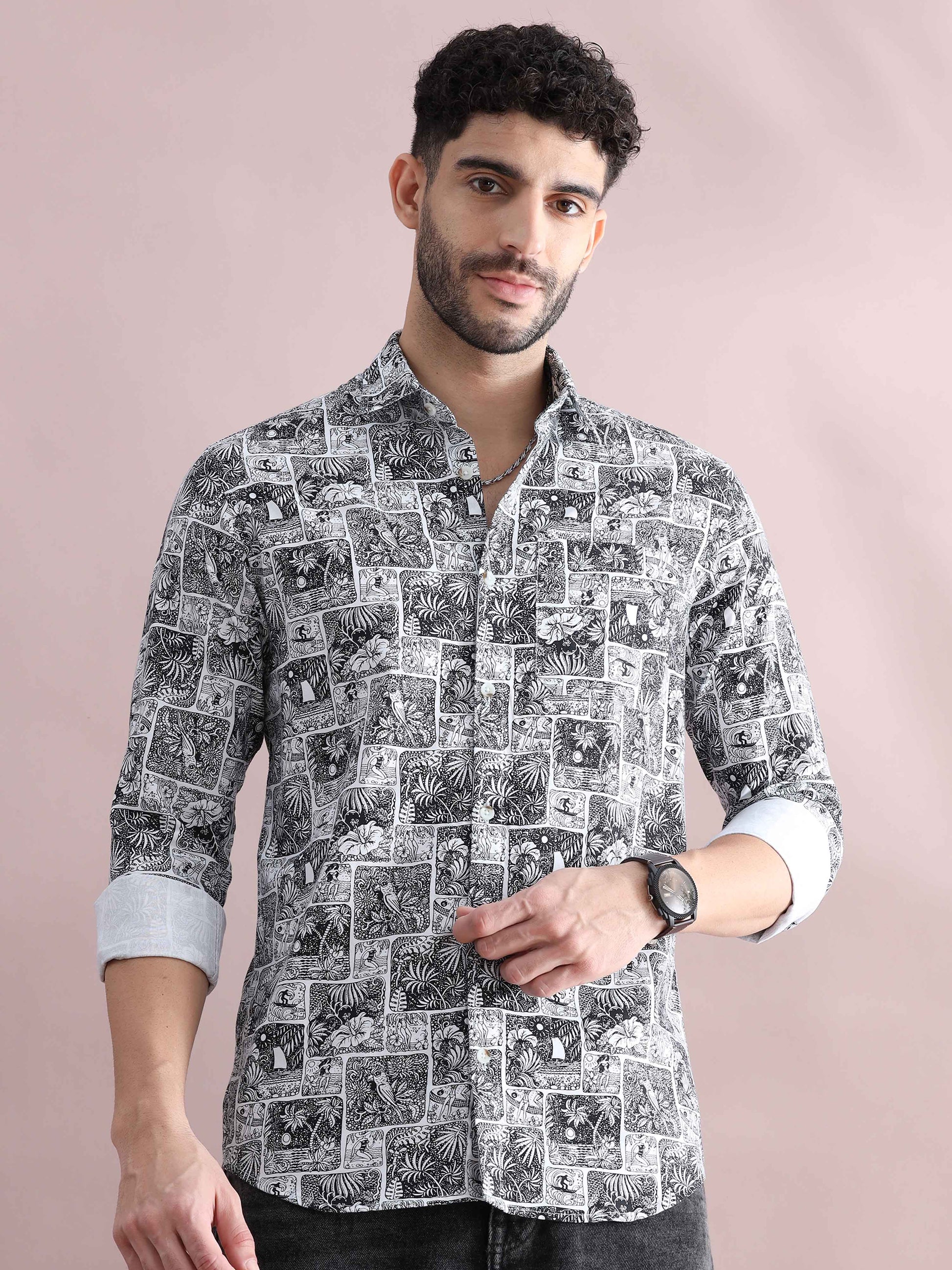 Cotton Printed Shirt for Men