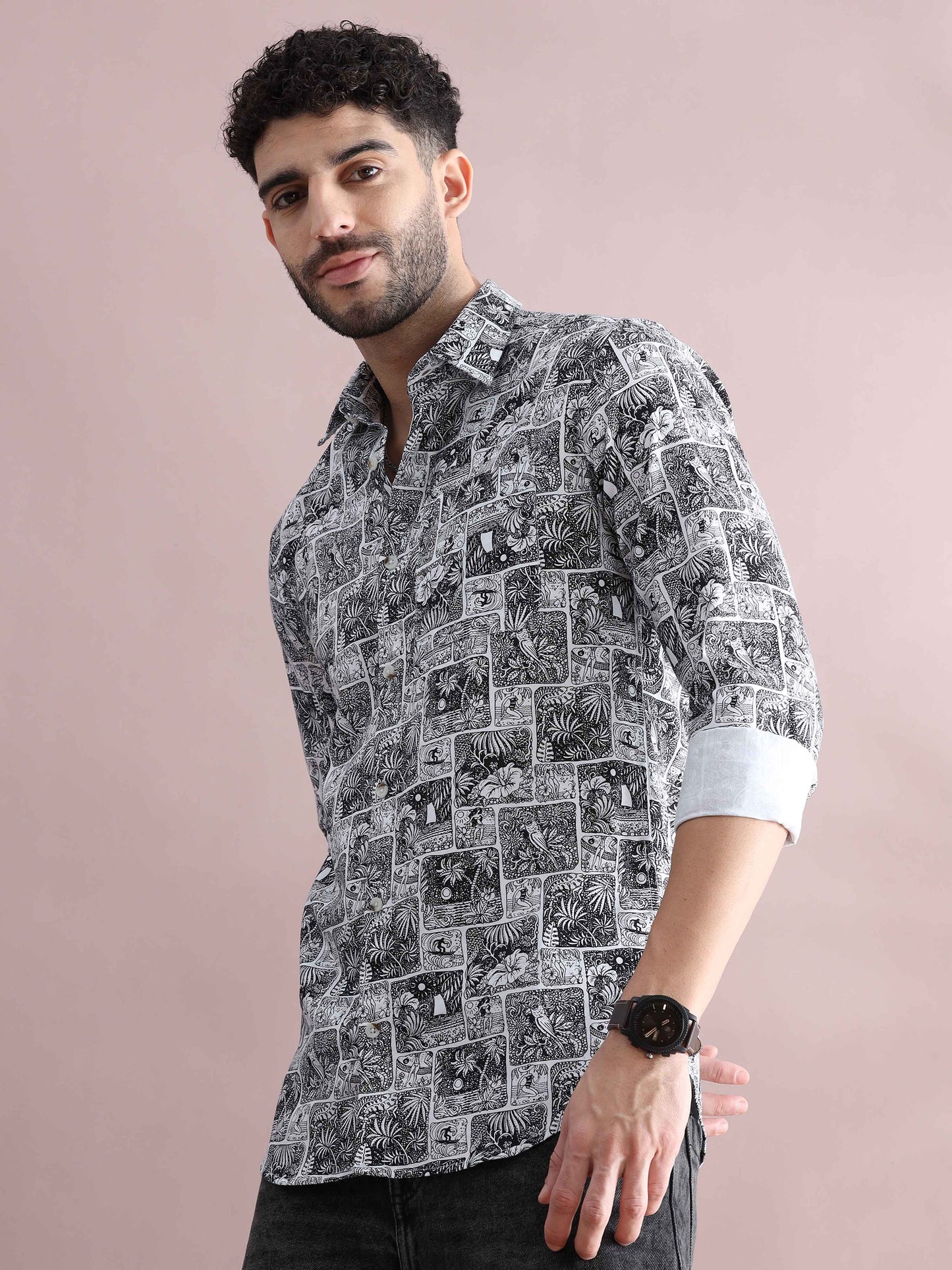 Cotton Printed Shirt for Men