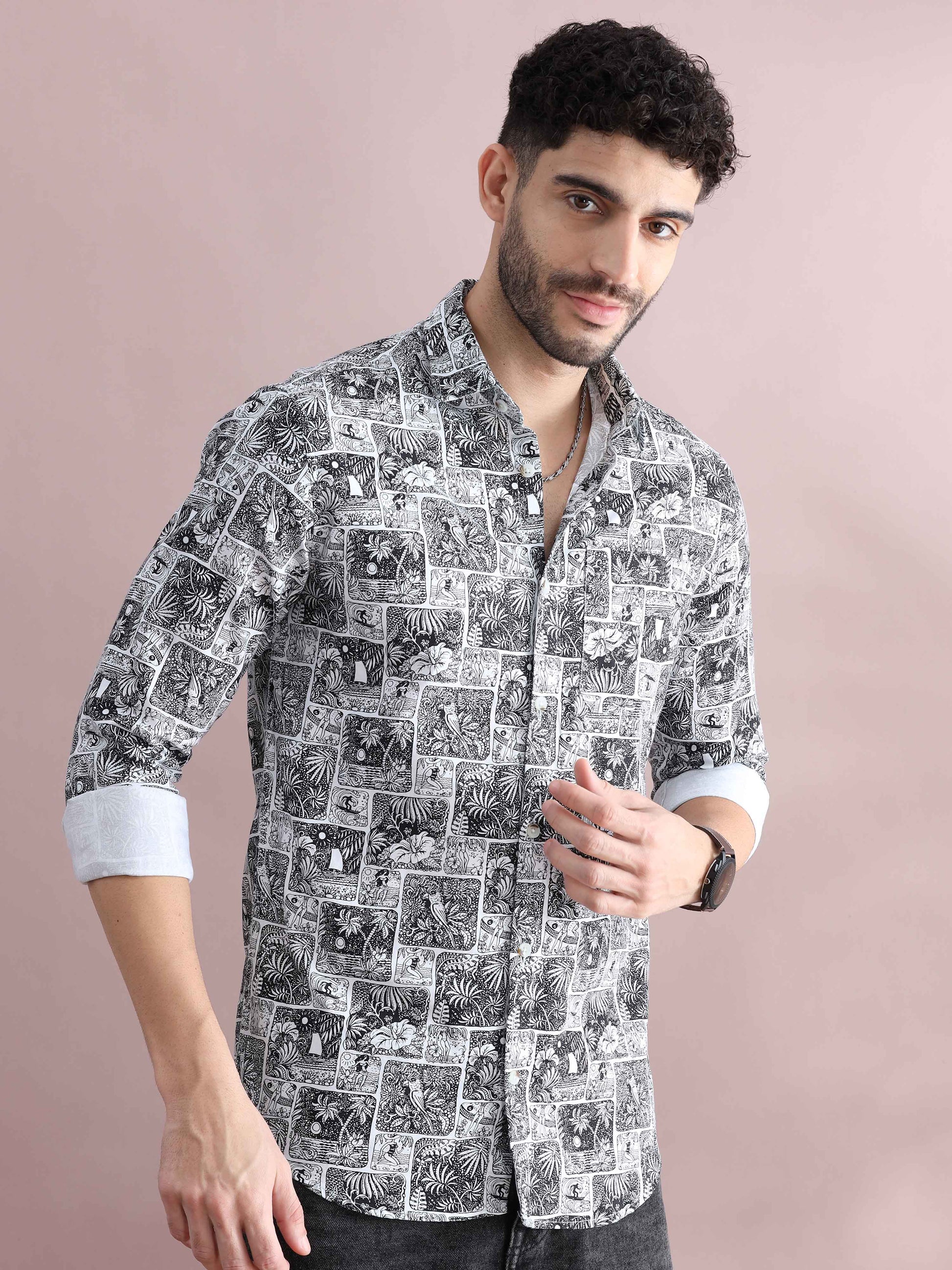 Cotton Printed Shirt for Men