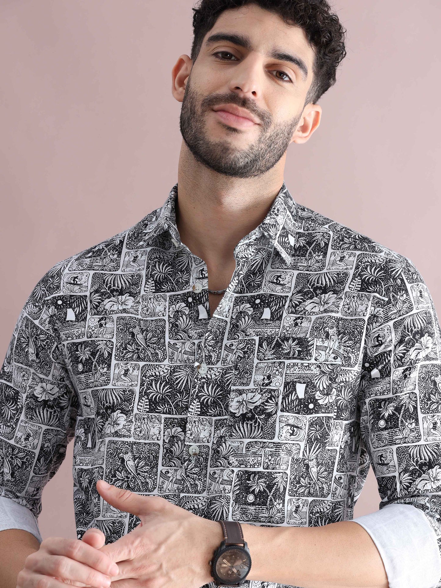 Cotton Printed Shirt for Men