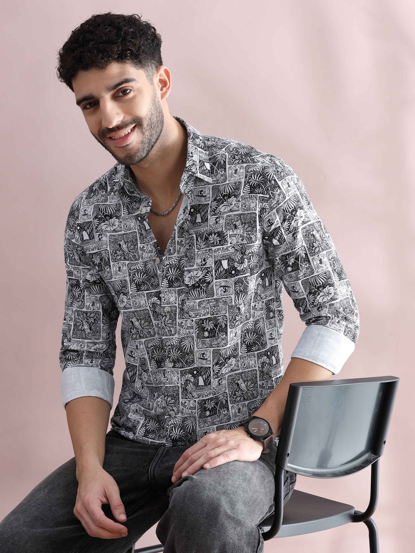 Cotton Printed Shirt for Men