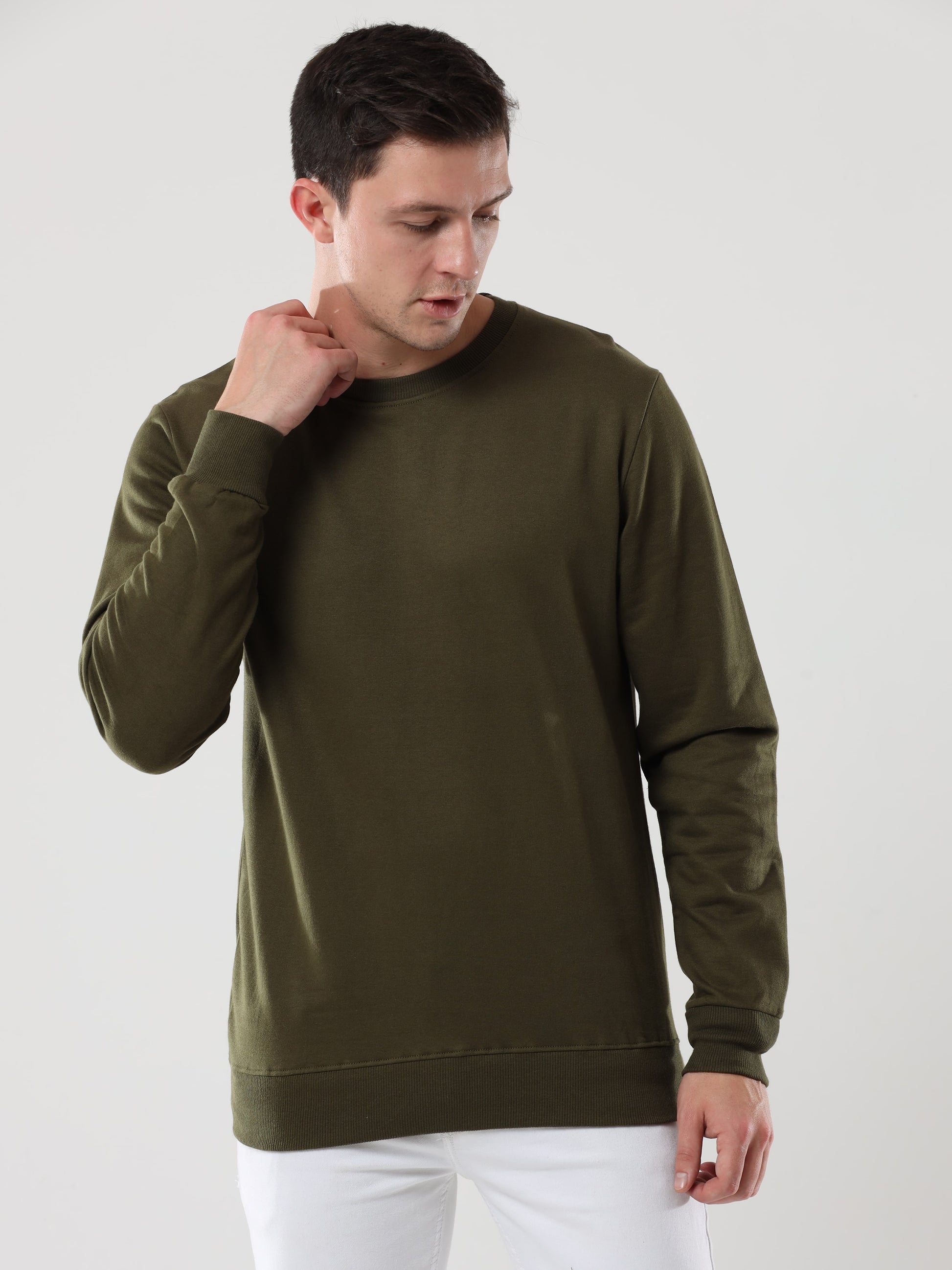 Men's Olive Green Sweatshirt 