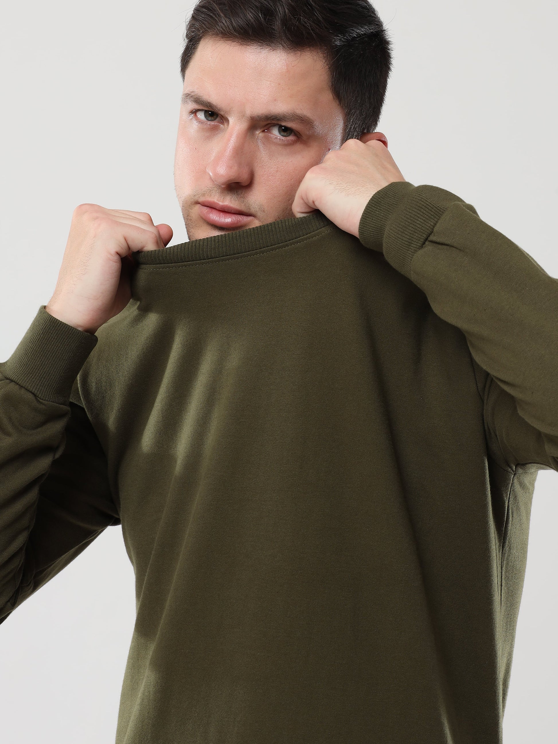 Men's Olive Green Sweatshirt 