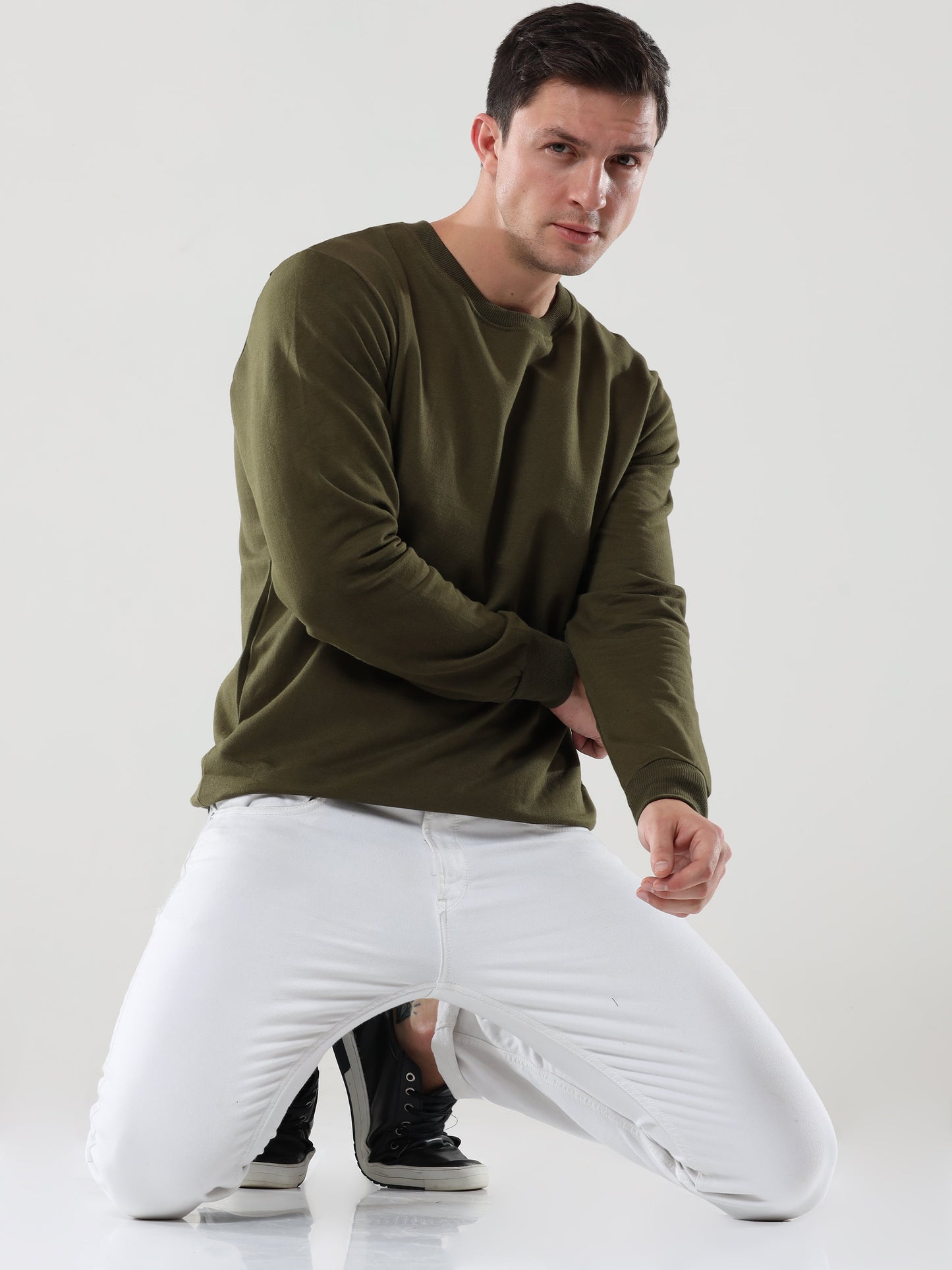 Men's Olive Green Sweatshirt 