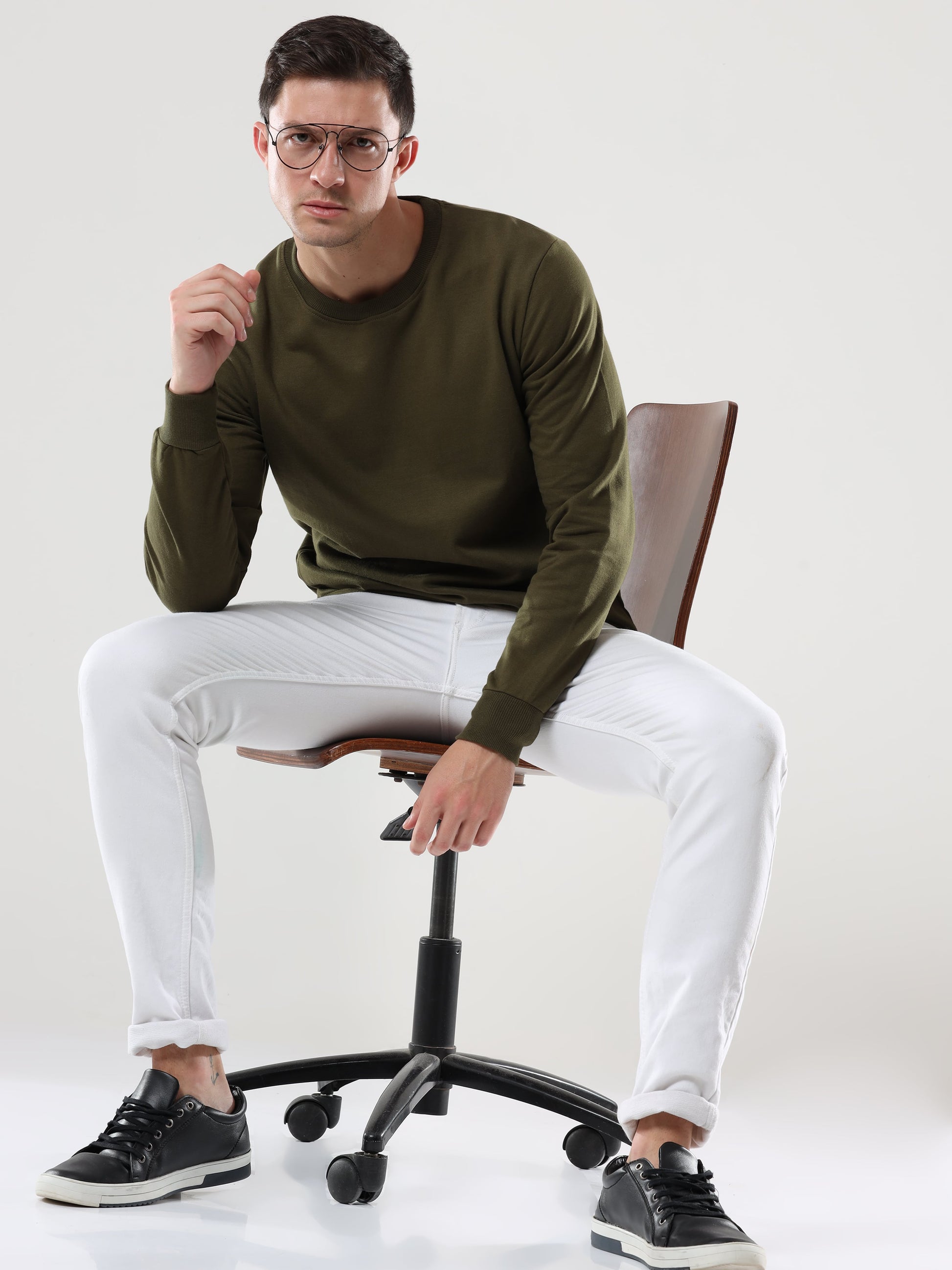 Men's Olive Green Sweatshirt 