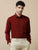 Burgundy Solid Cotton Shirt