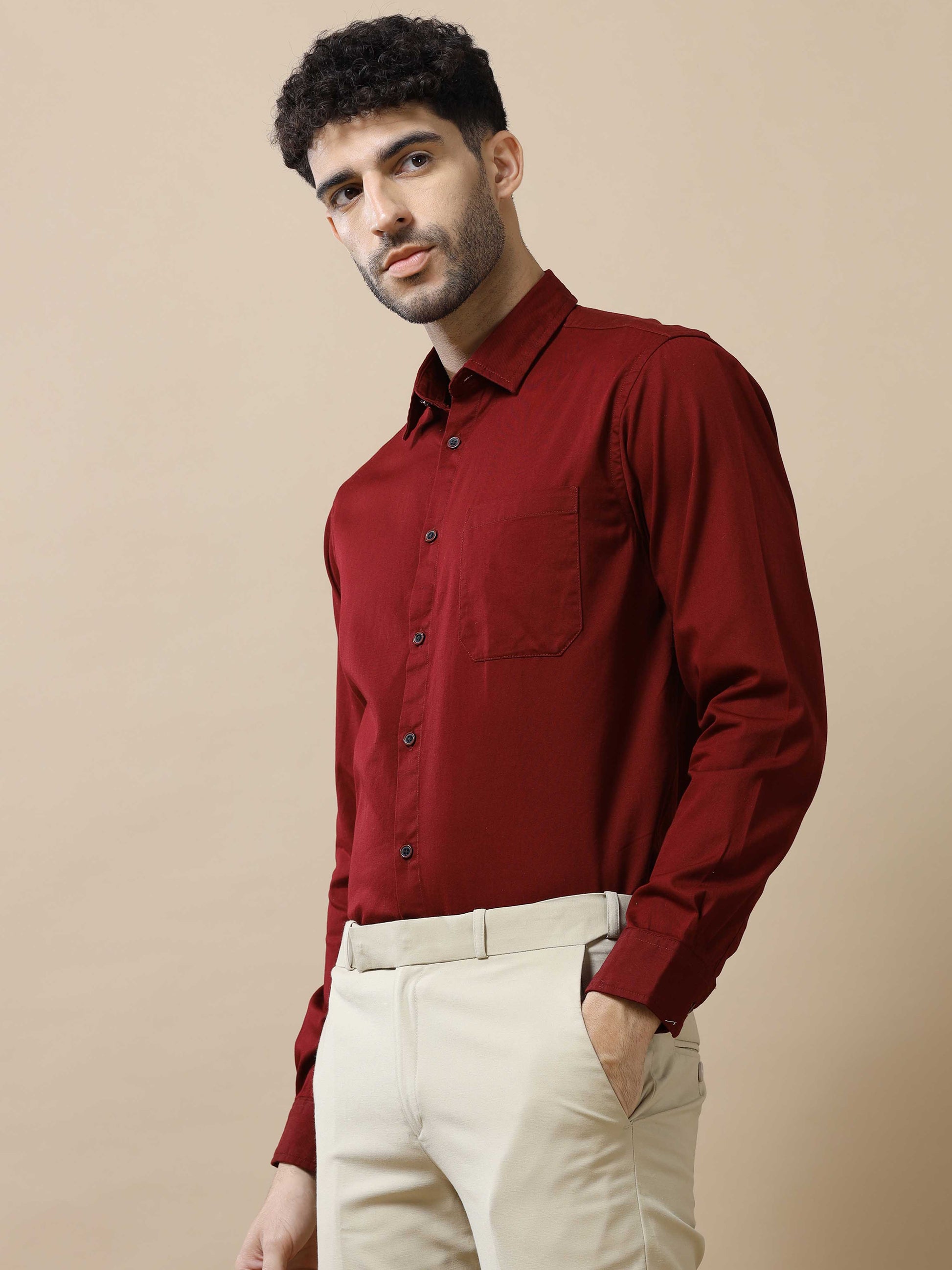 Maroon Shirt for Men