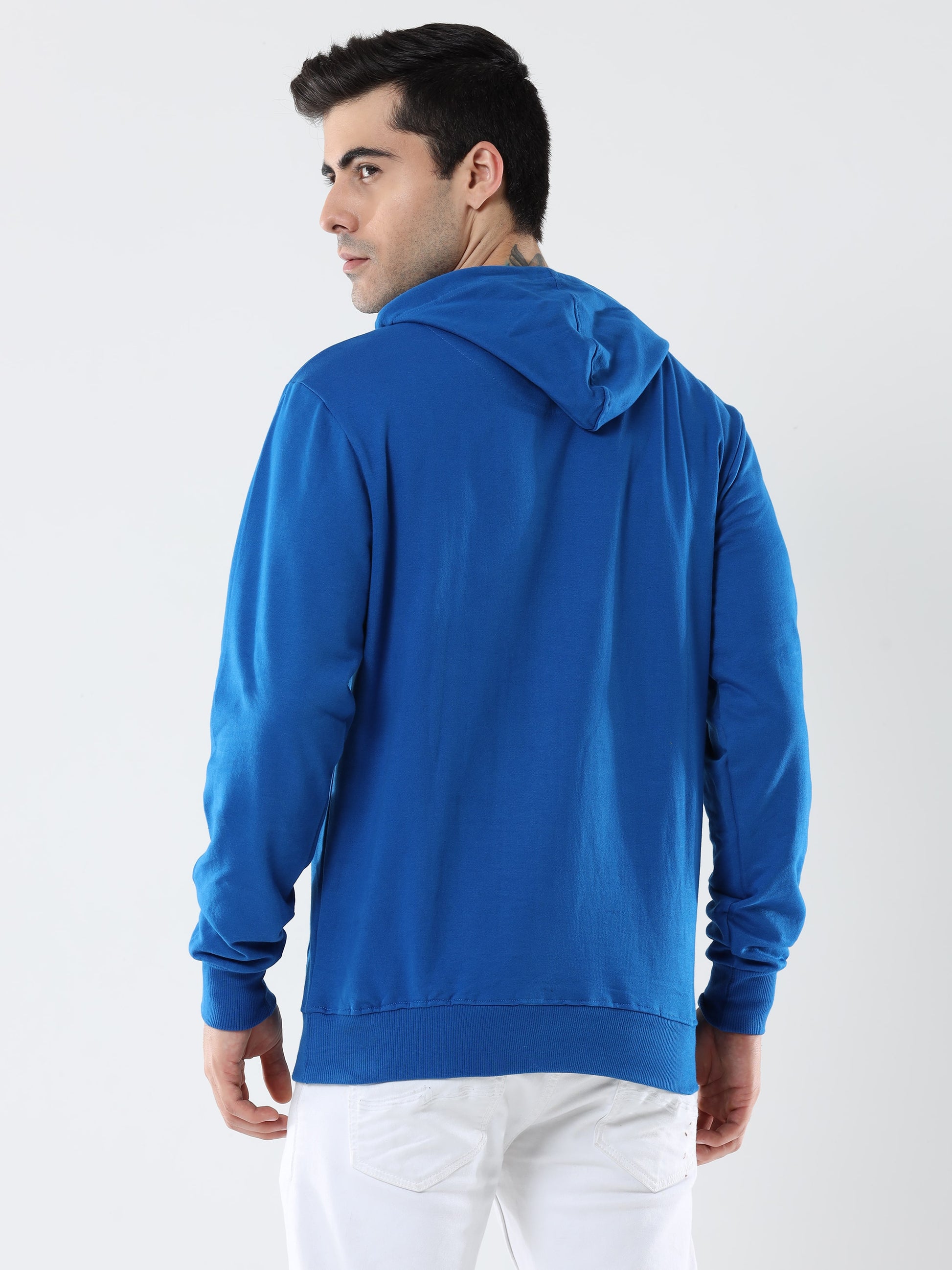 Plain Blue Hoodie for Men 