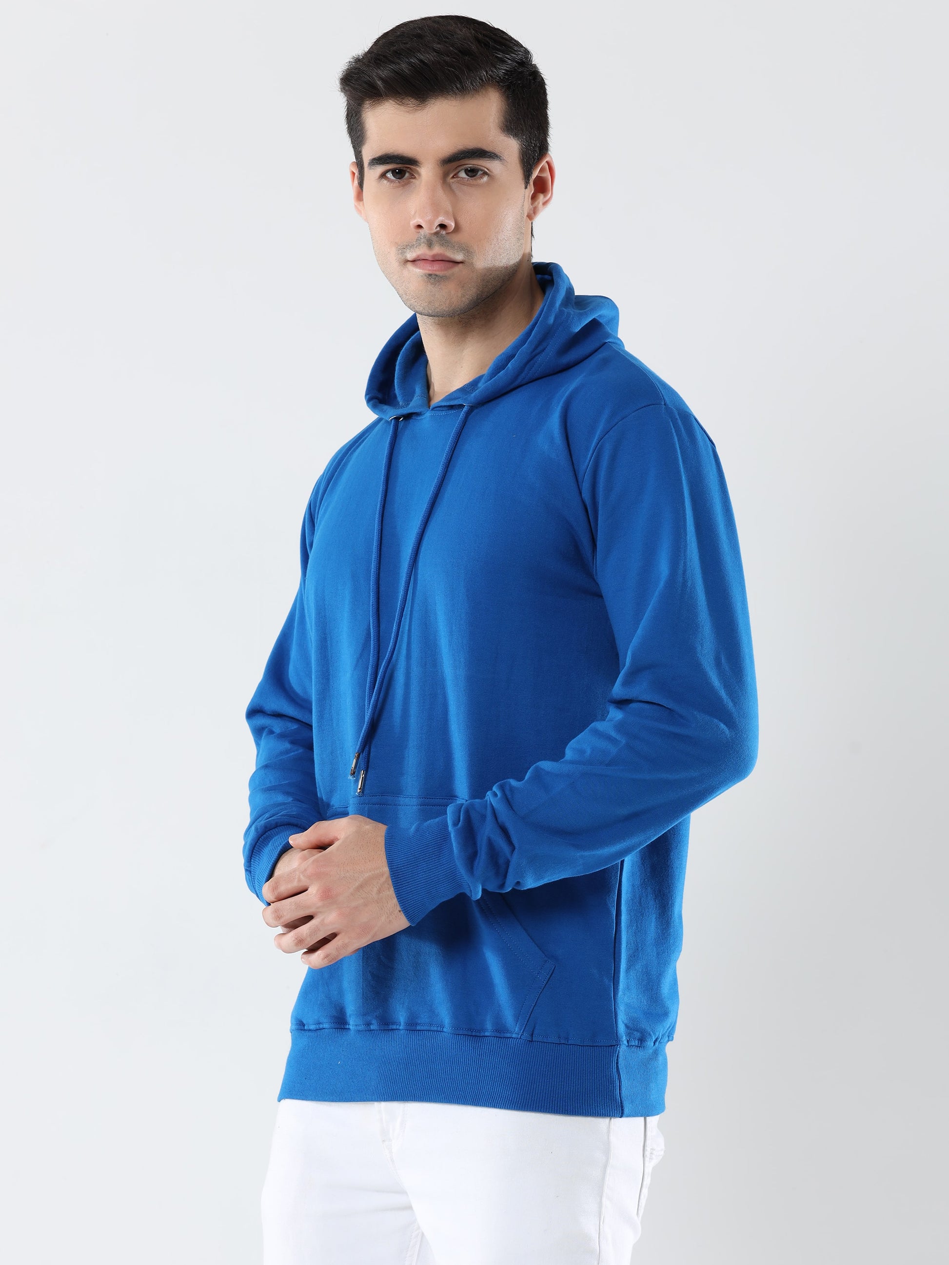 Plain Blue Hoodie for Men 