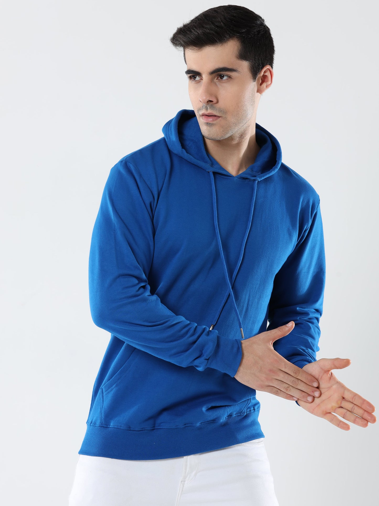 Plain Blue Hoodie for Men 