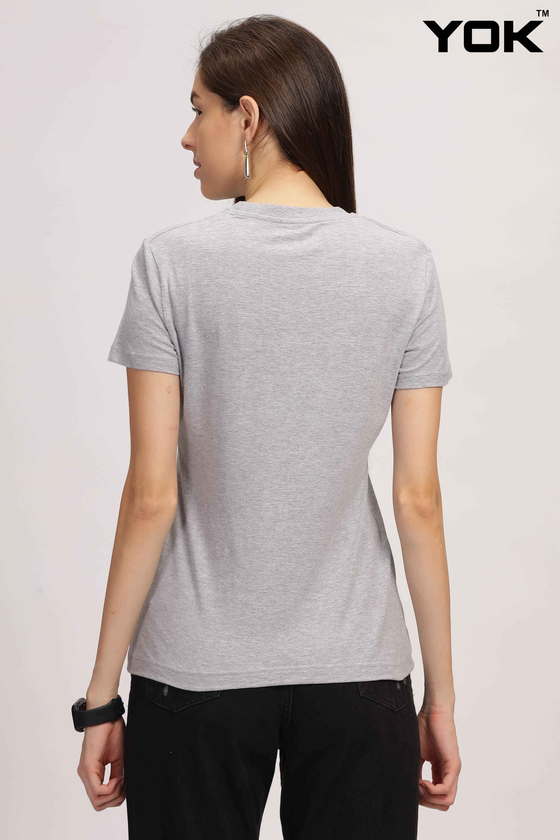 Plain Grey T-Shirt for Women 