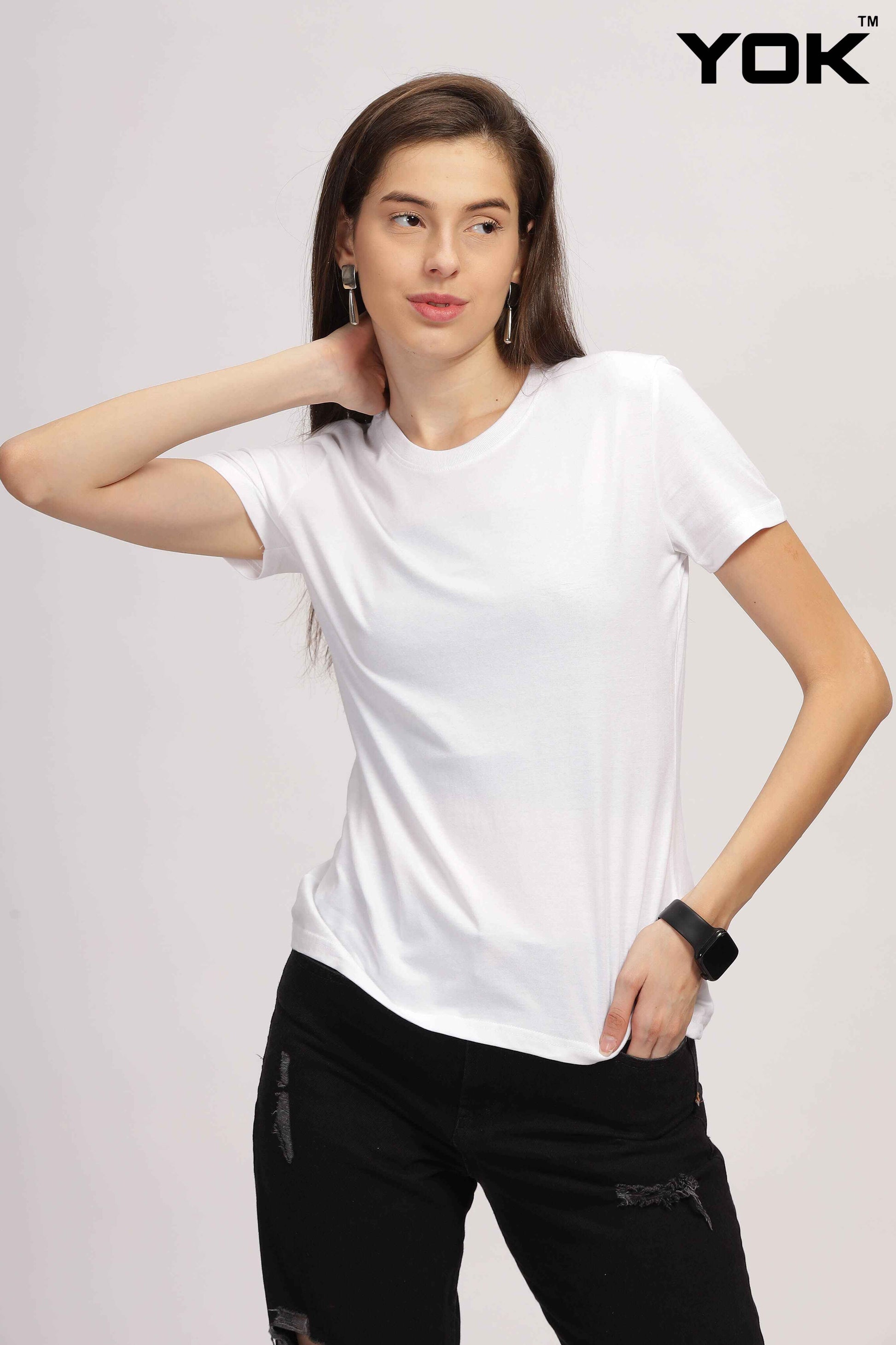 Plain White T Shirt for Women