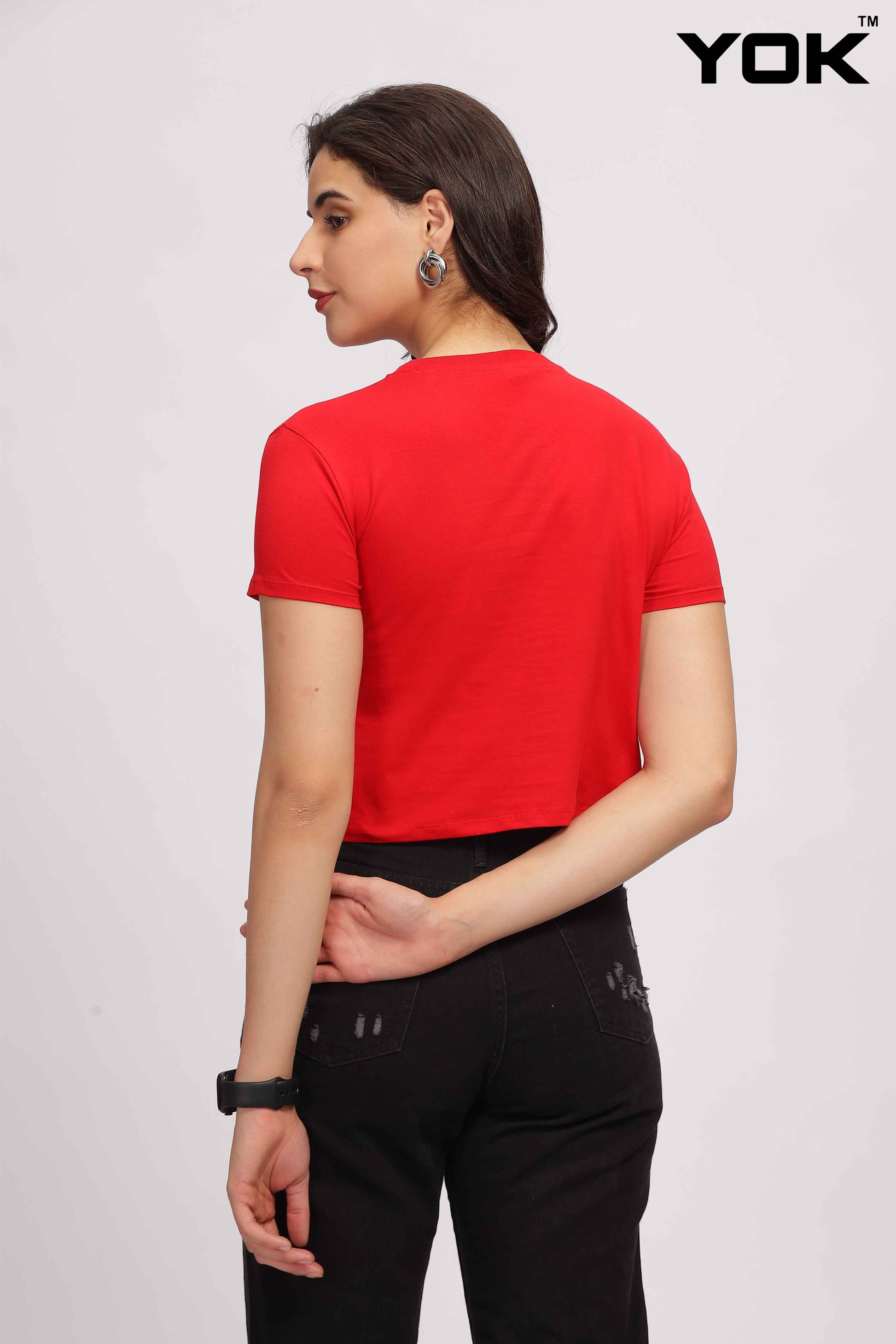 Womens Red Crop Top