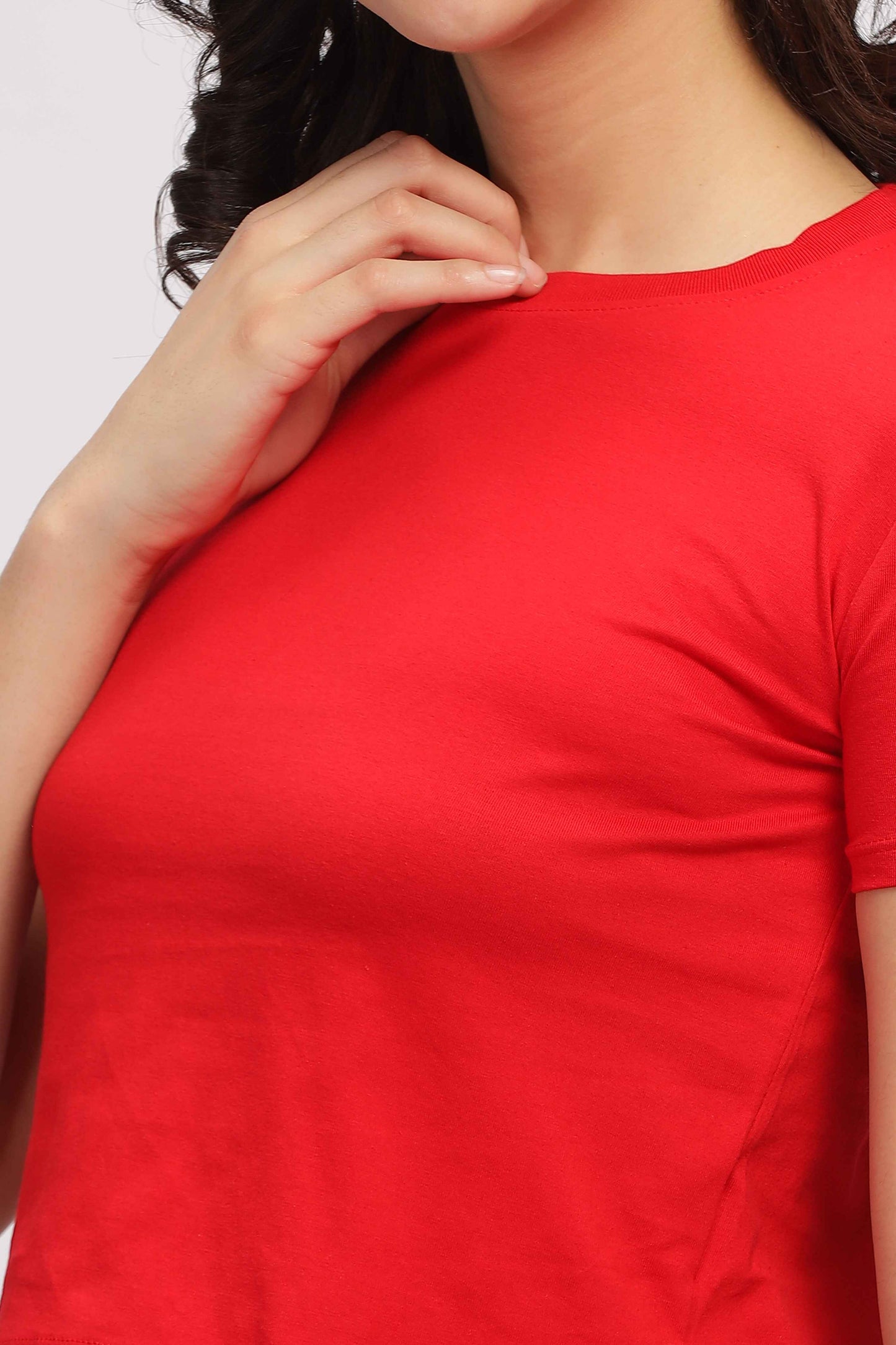 Womens Red Crop Top