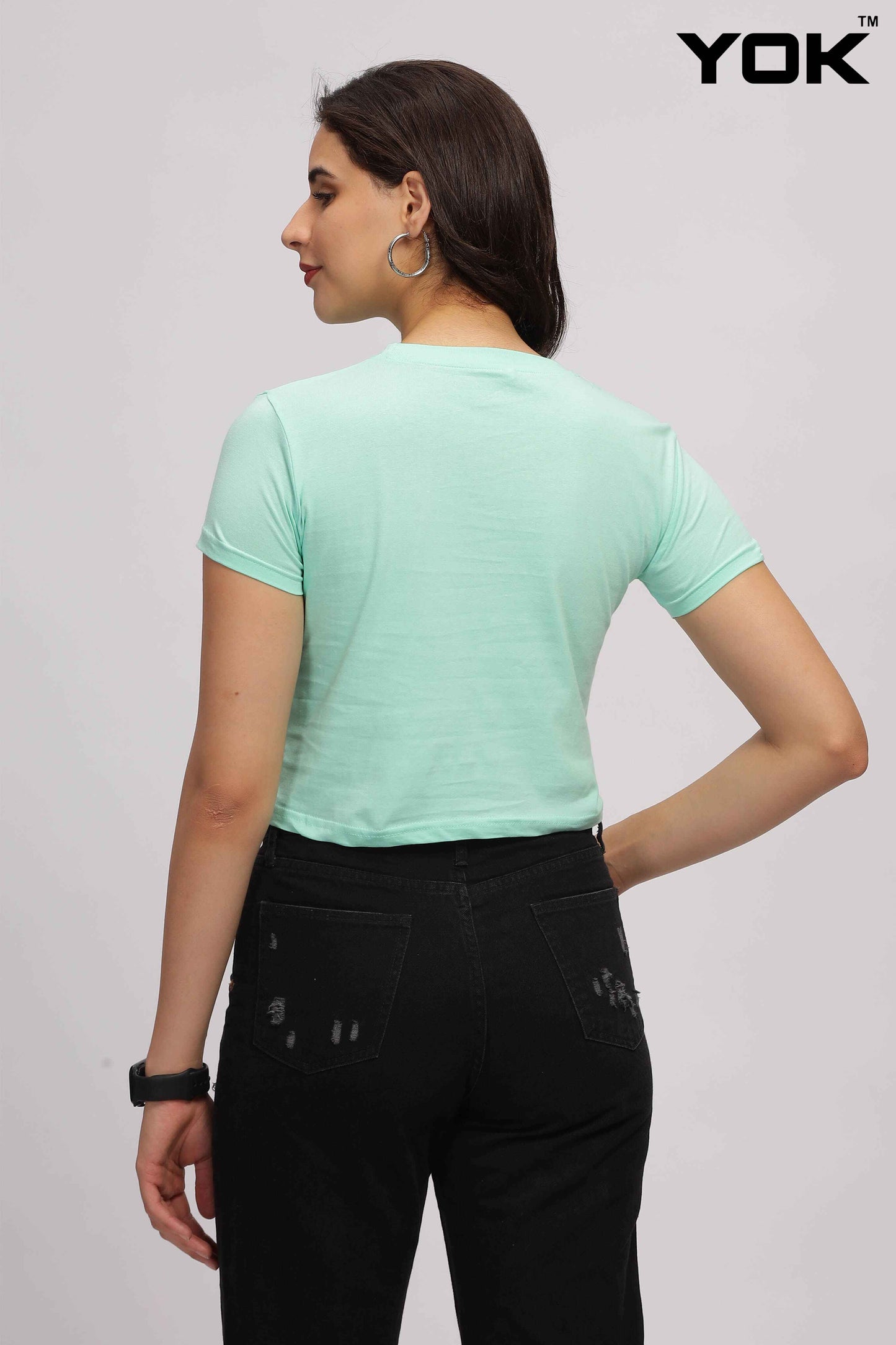 Green Cropped Top for Women