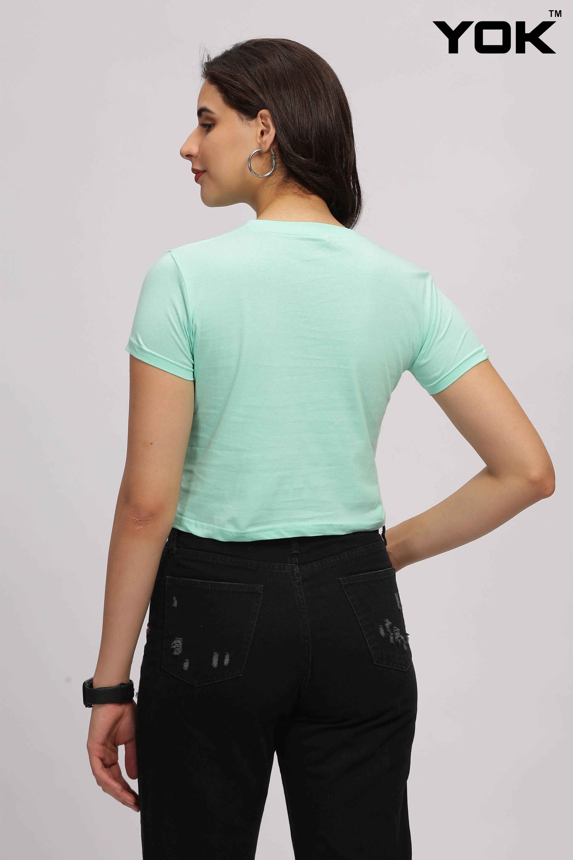 Green Cropped Top for Women