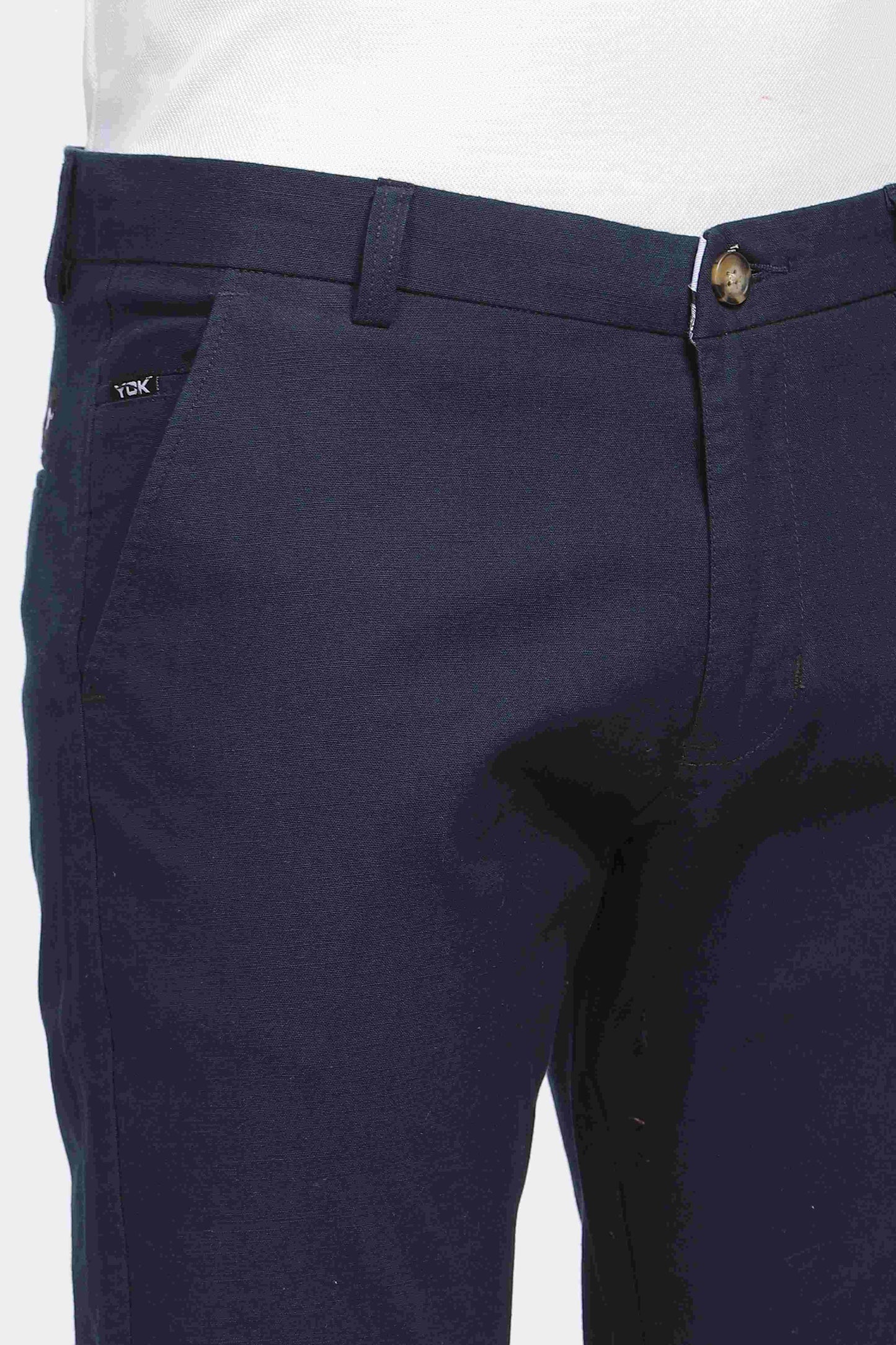 Navy Blue Chino Trousers for Men