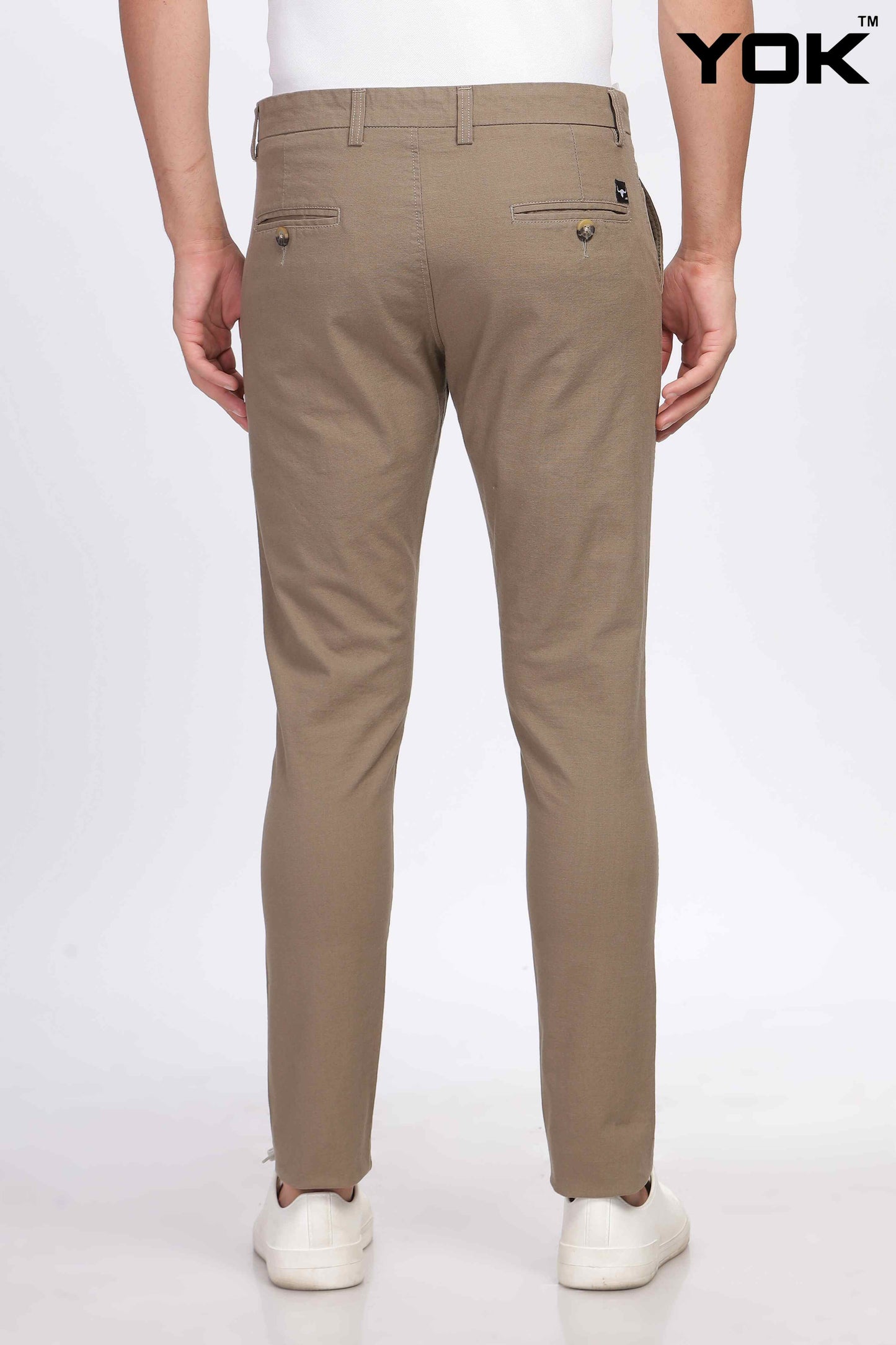 Khaki Chinos Trousers for Men