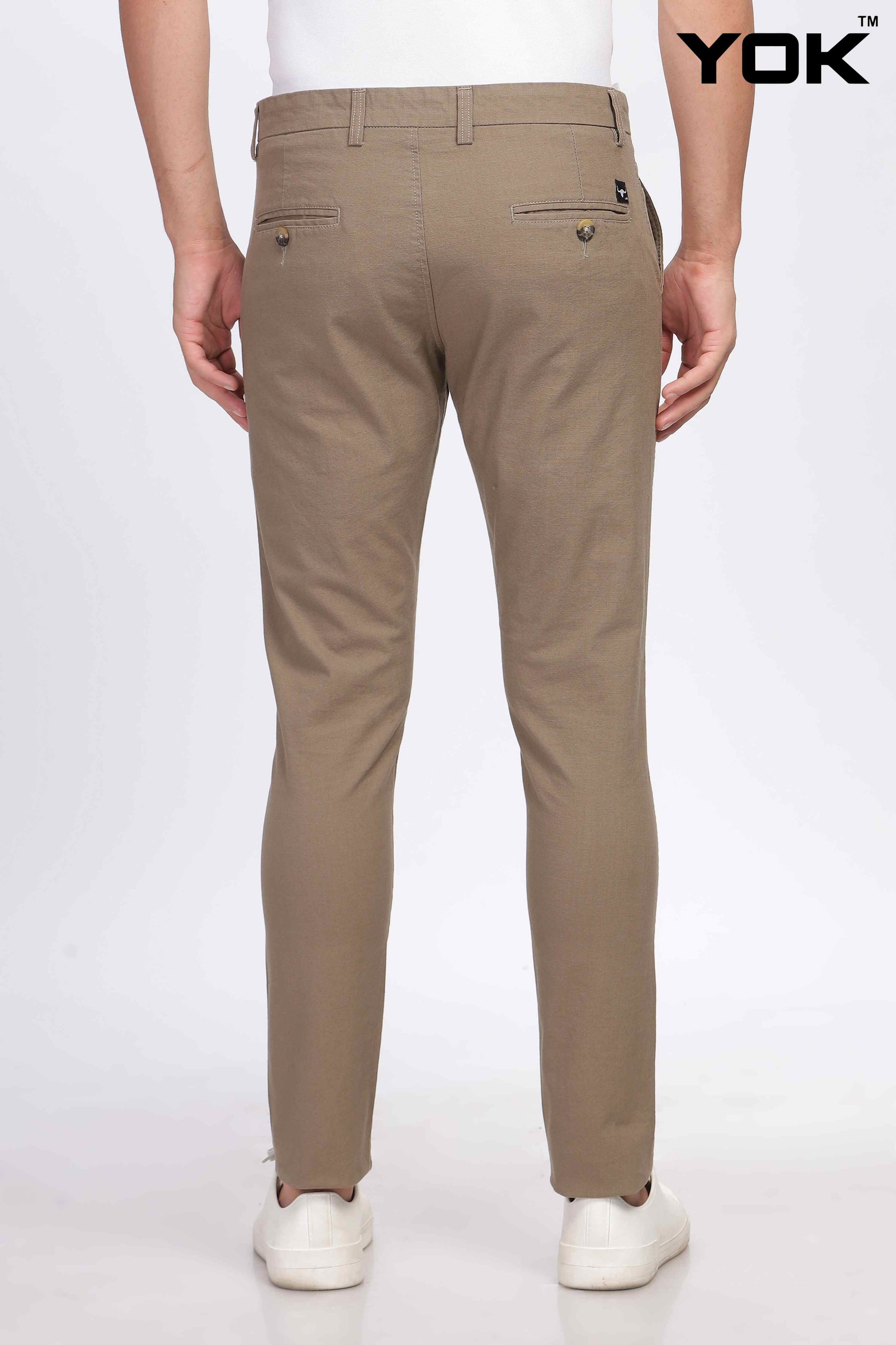 Khaki Chinos Trousers for Men