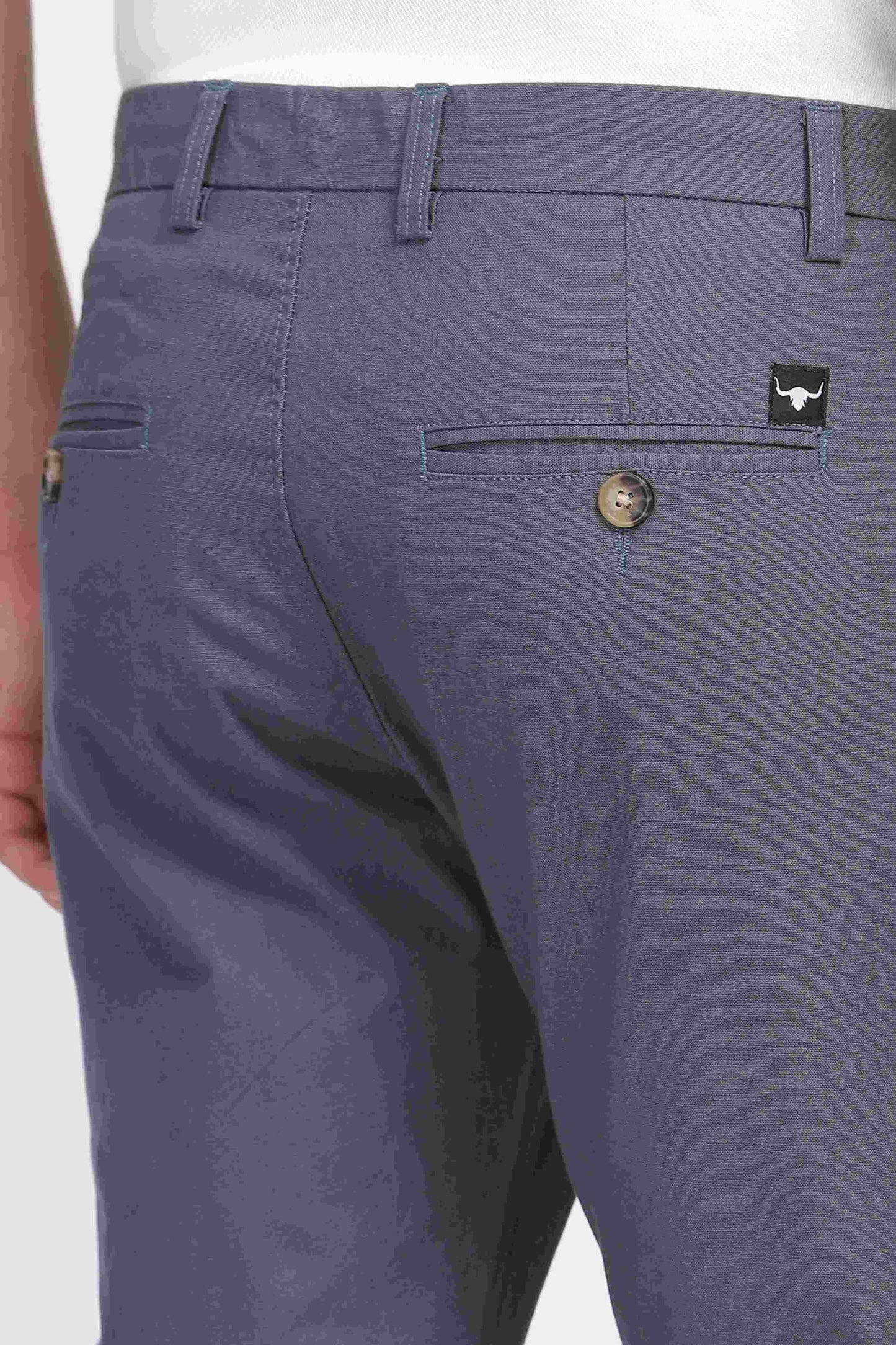 YOK Men Dark Grey Chinos Trouser