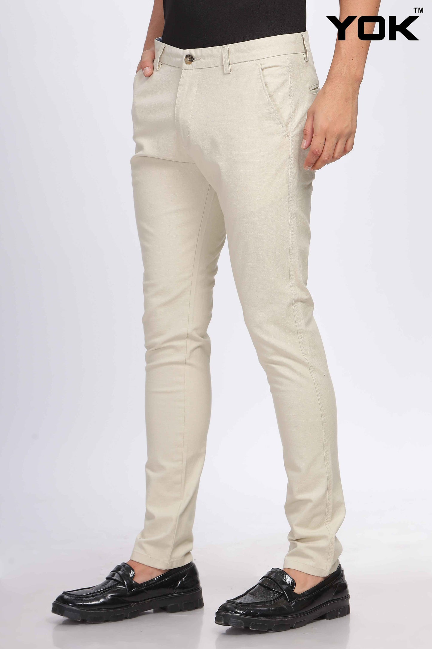 Mens Beige Chino Trouser