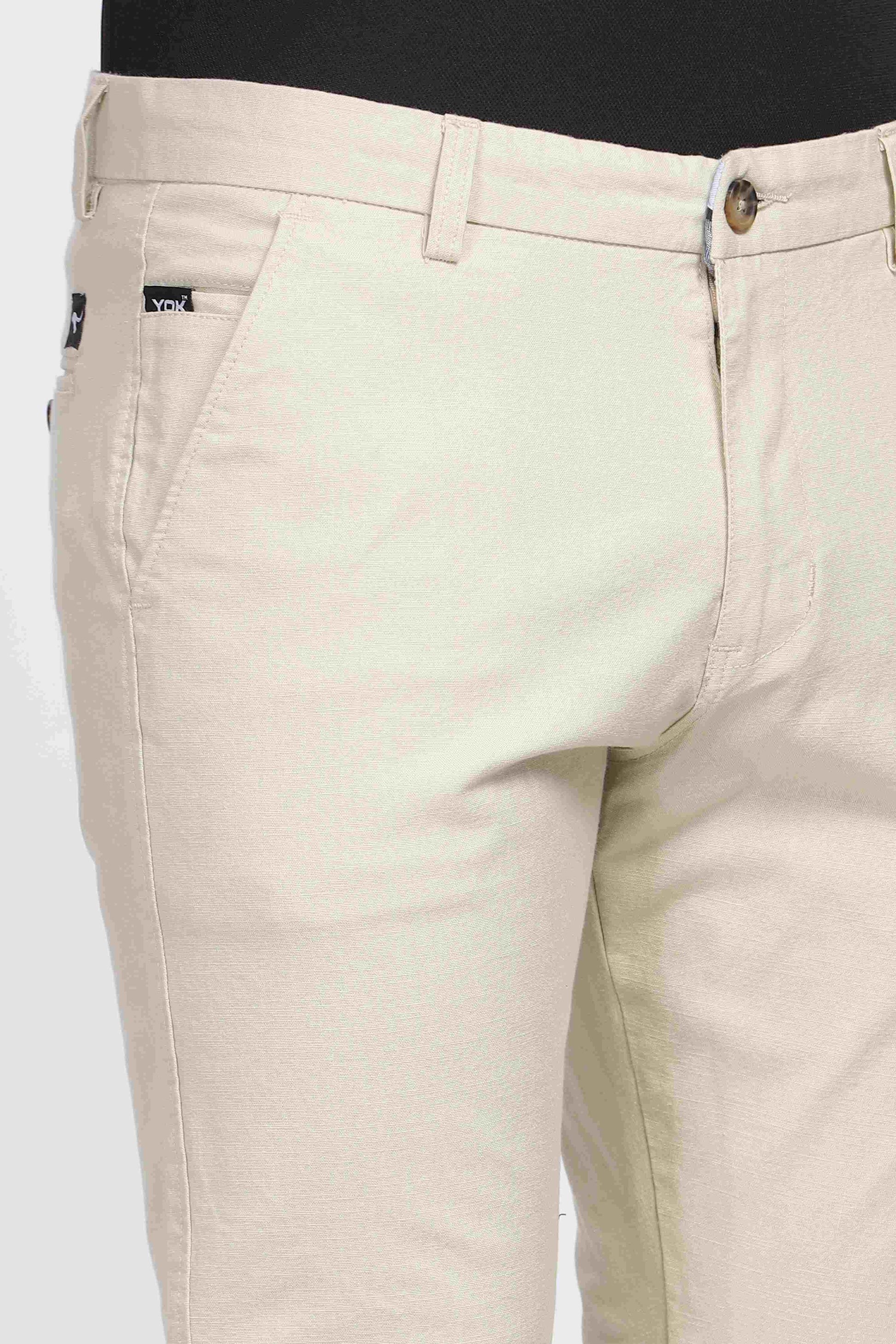 Mens Beige Chino Trouser