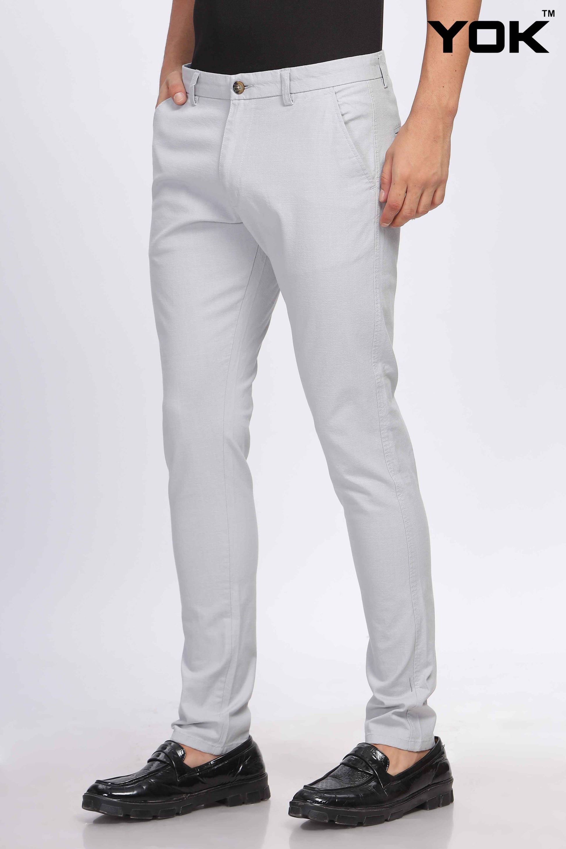 Mens Light Grey Chinos