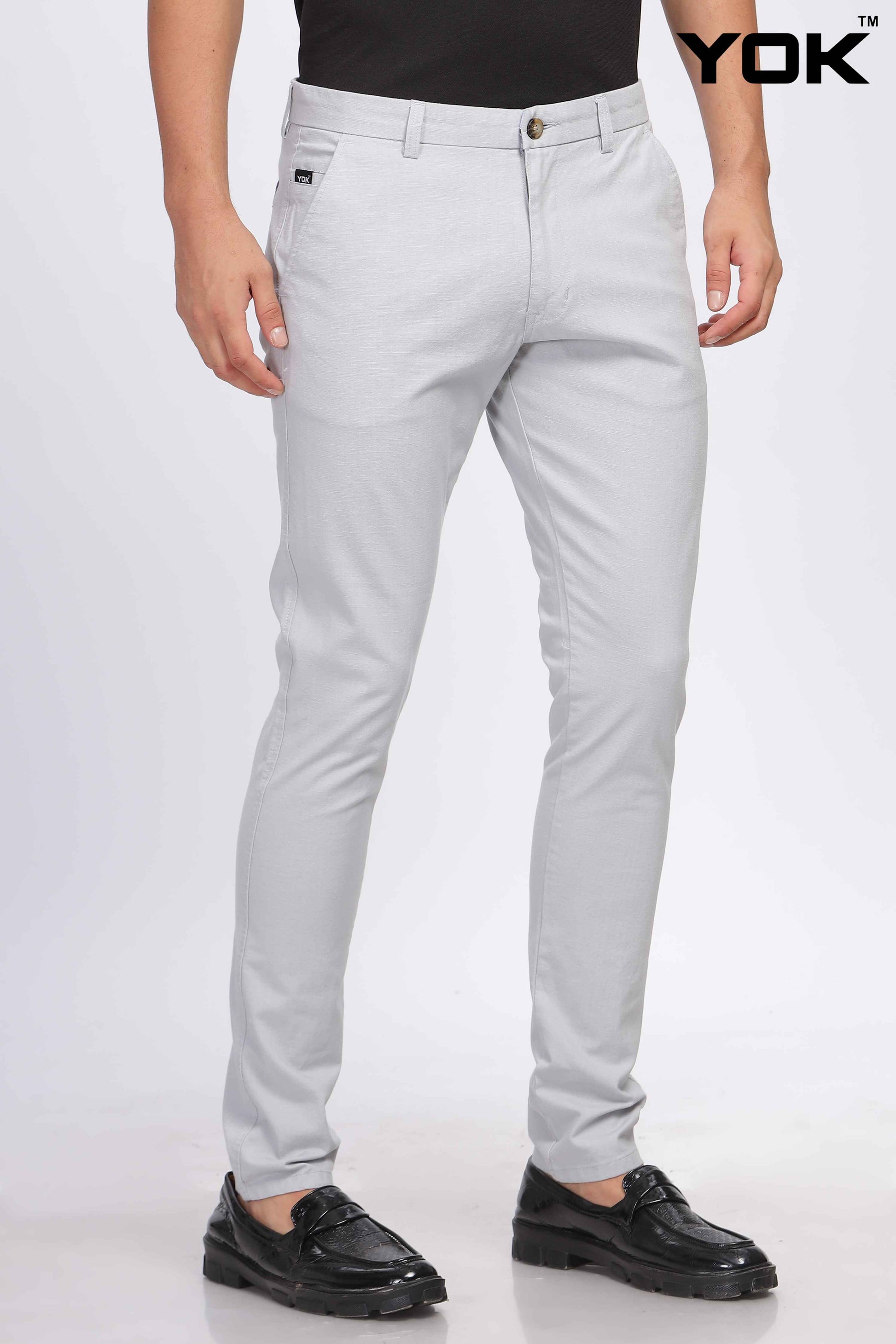 Mens Light Grey Chinos