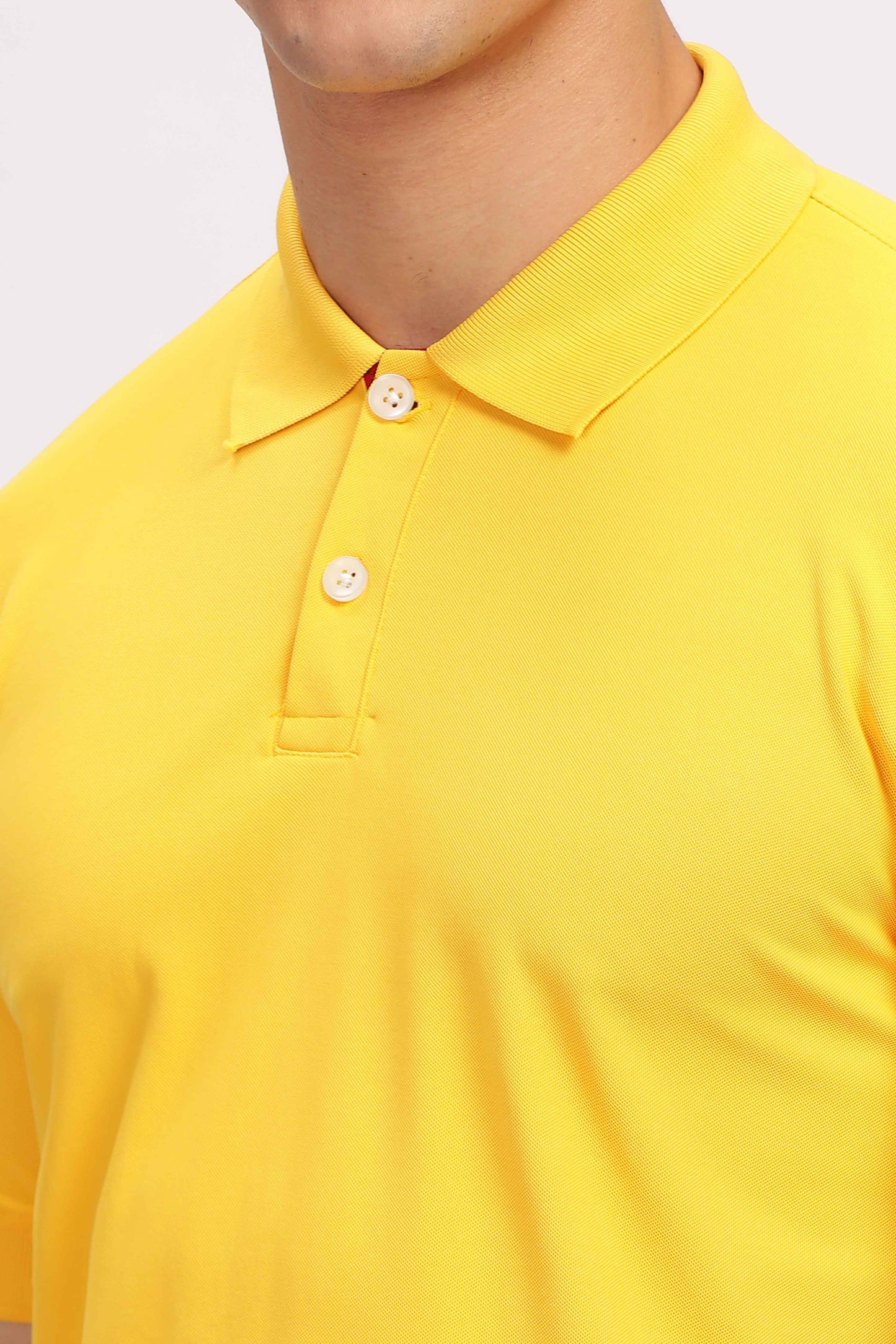 Poly Active Yellow Polo T - Shirt