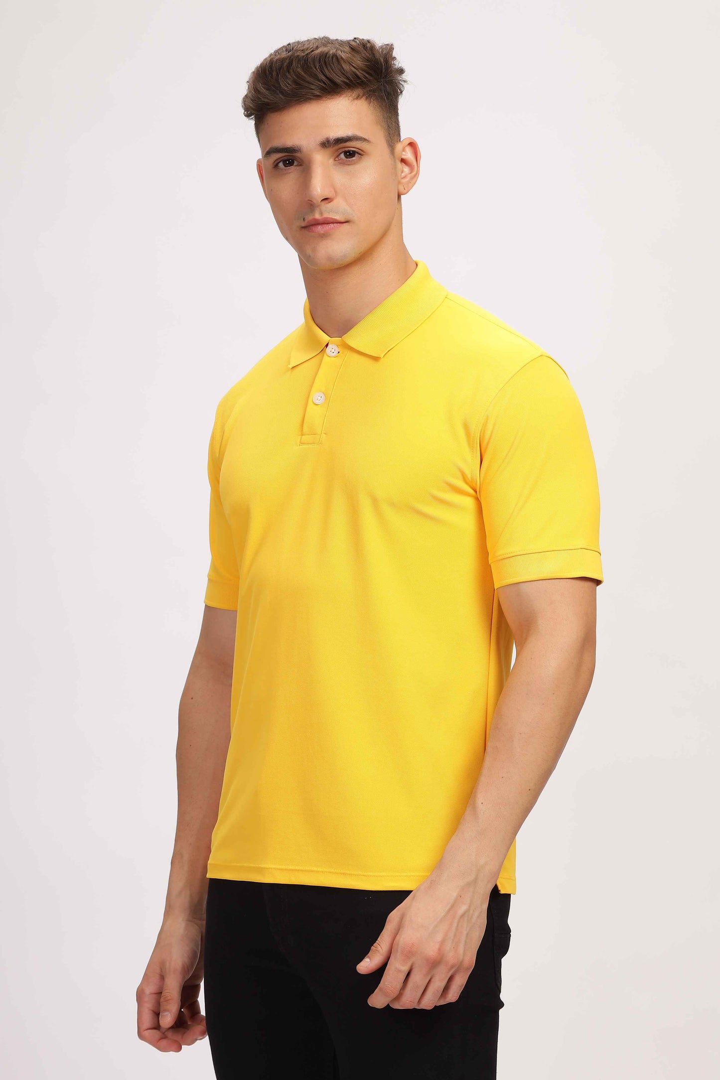 Poly Active Yellow Polo T - Shirt