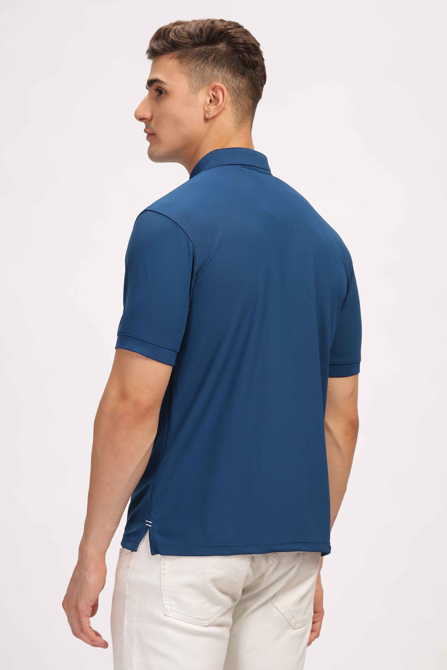 Poly Active Petrol Blue Polo T - Shirt