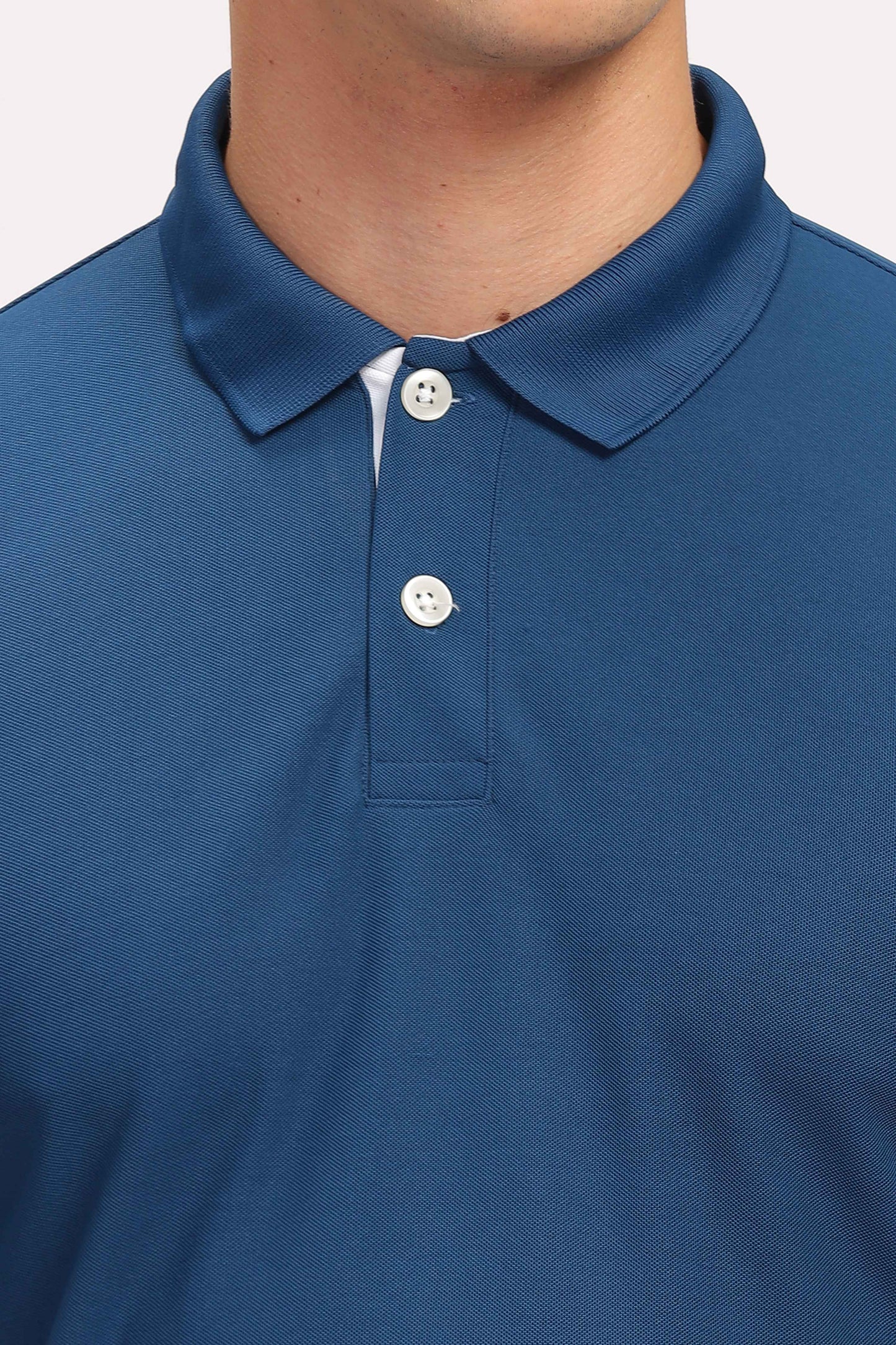 Poly Active Petrol Blue Polo T - Shirt