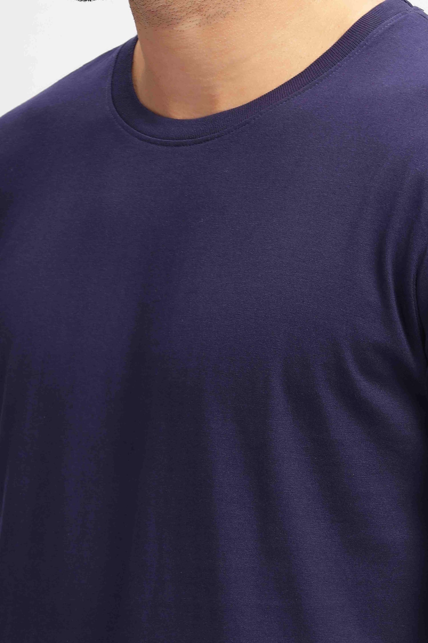 Plain navy blue Full Sleeves T-shirt