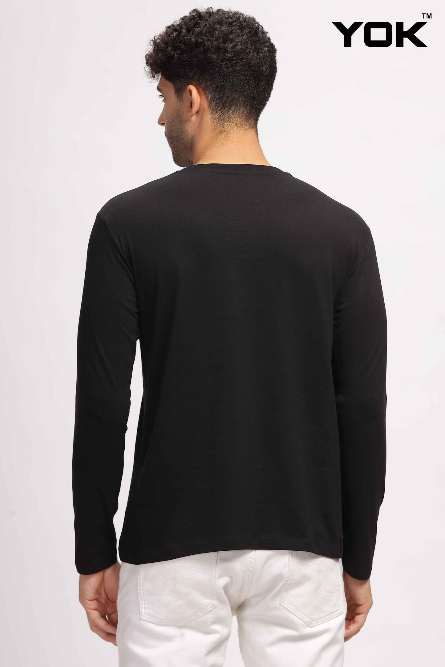 Plain black Full Sleeves T-shirt