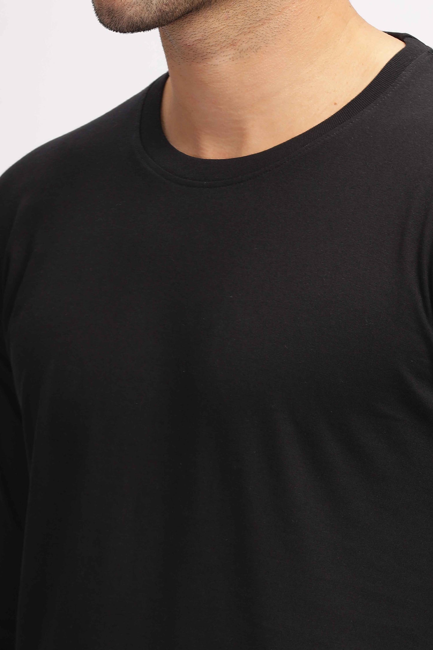 Plain black Full Sleeves T-shirt