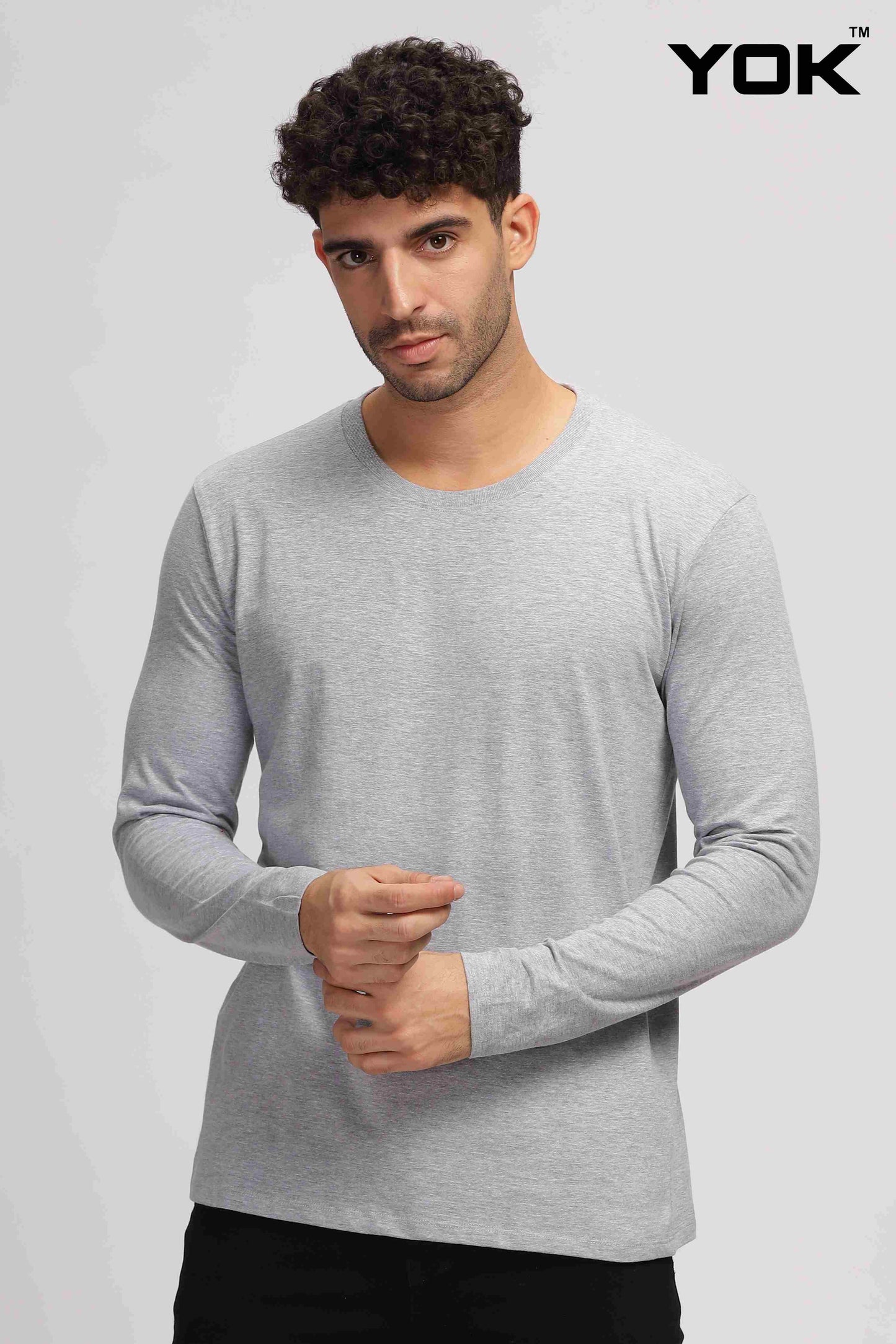 Plain greyFull Sleeves T-shirt