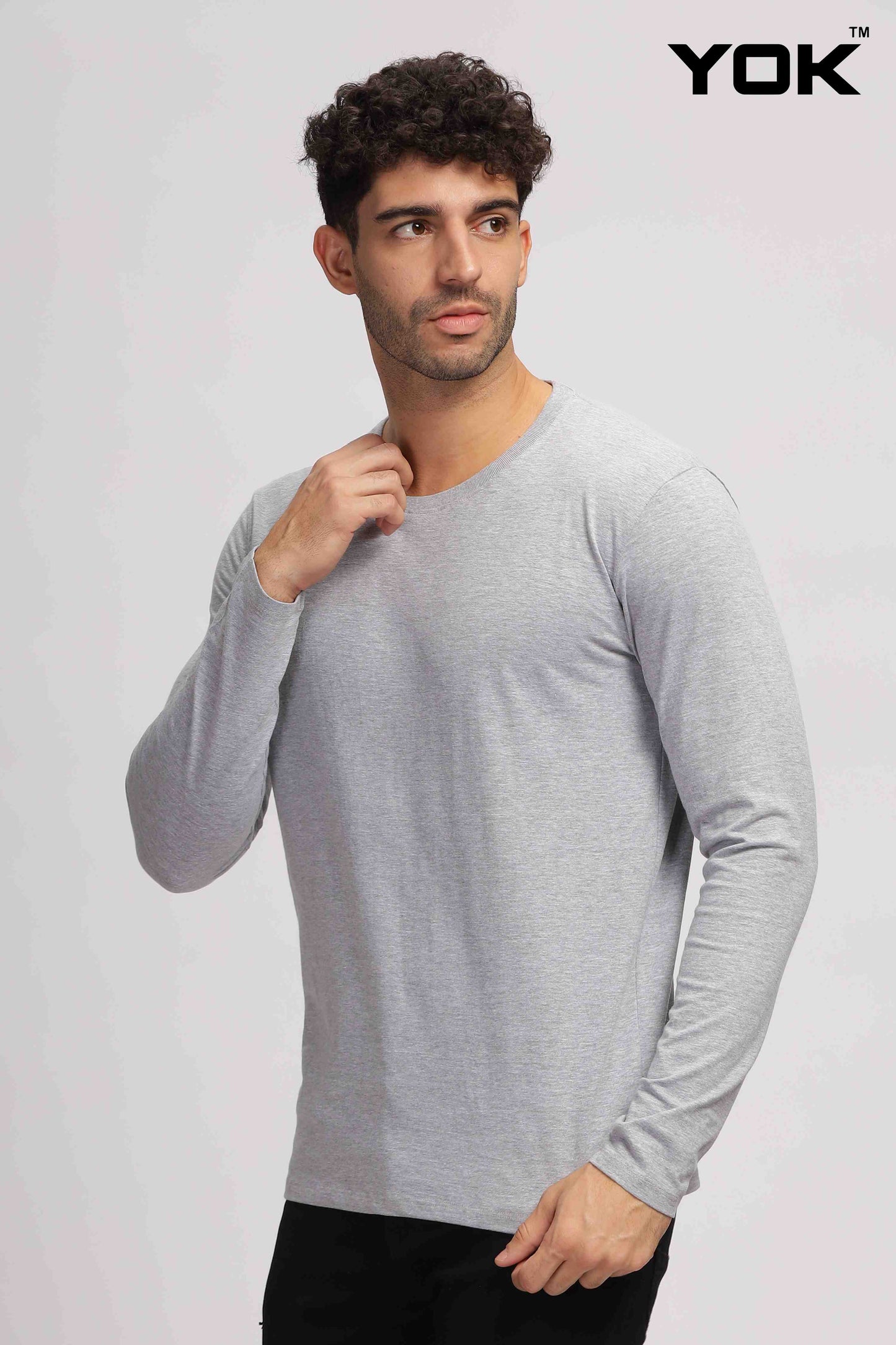 Plain greyFull Sleeves T-shirt