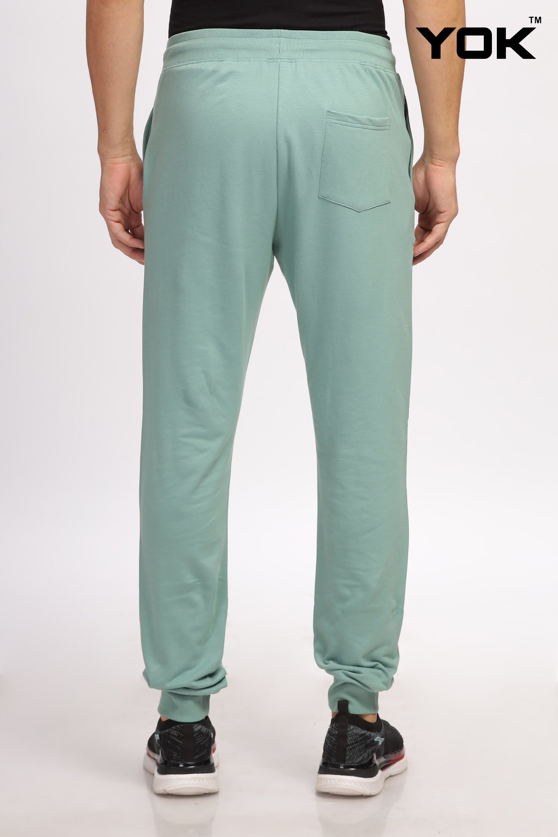 green joggers for men