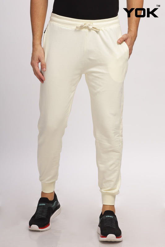 Men White Joggers 