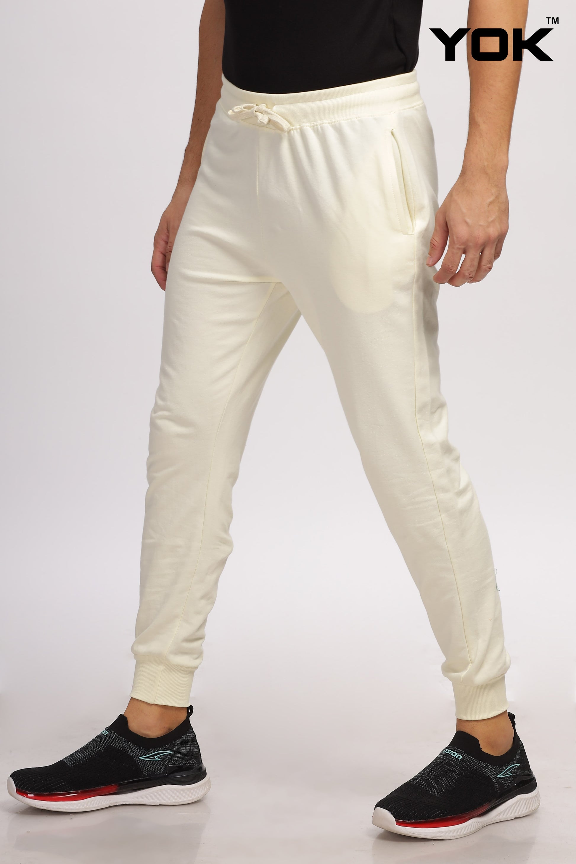 Men White Joggers 