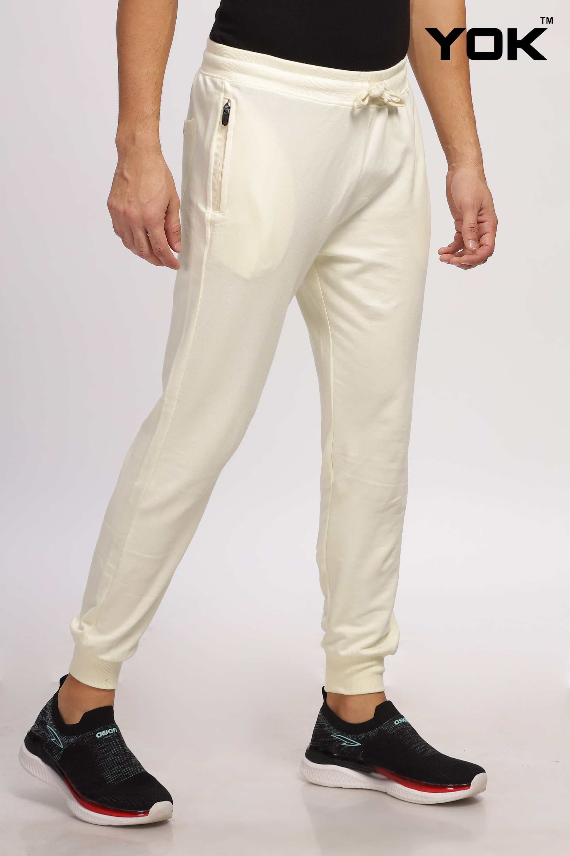 Men White Joggers 