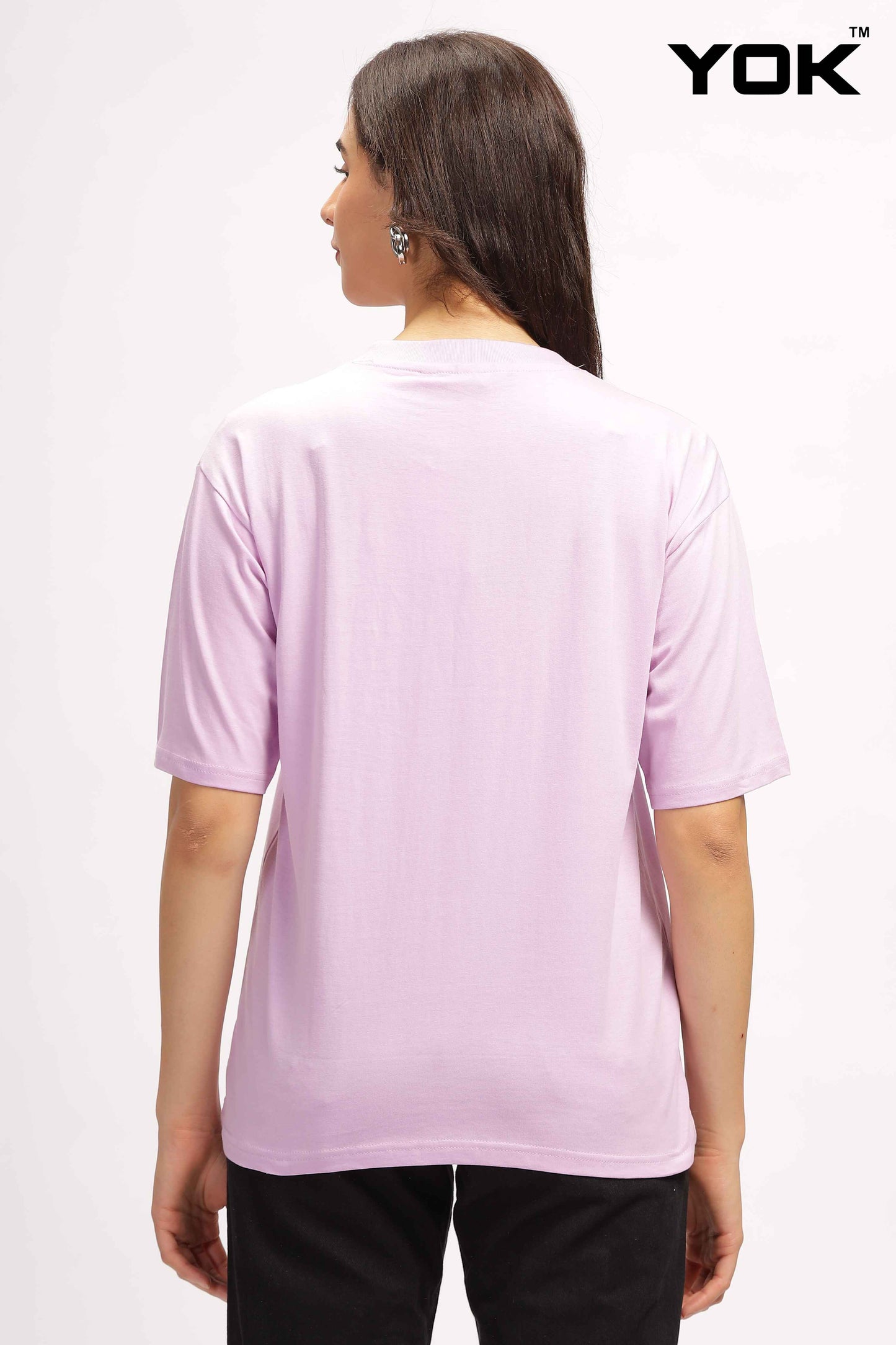 Womens Plain Pink Oversized T Shirt